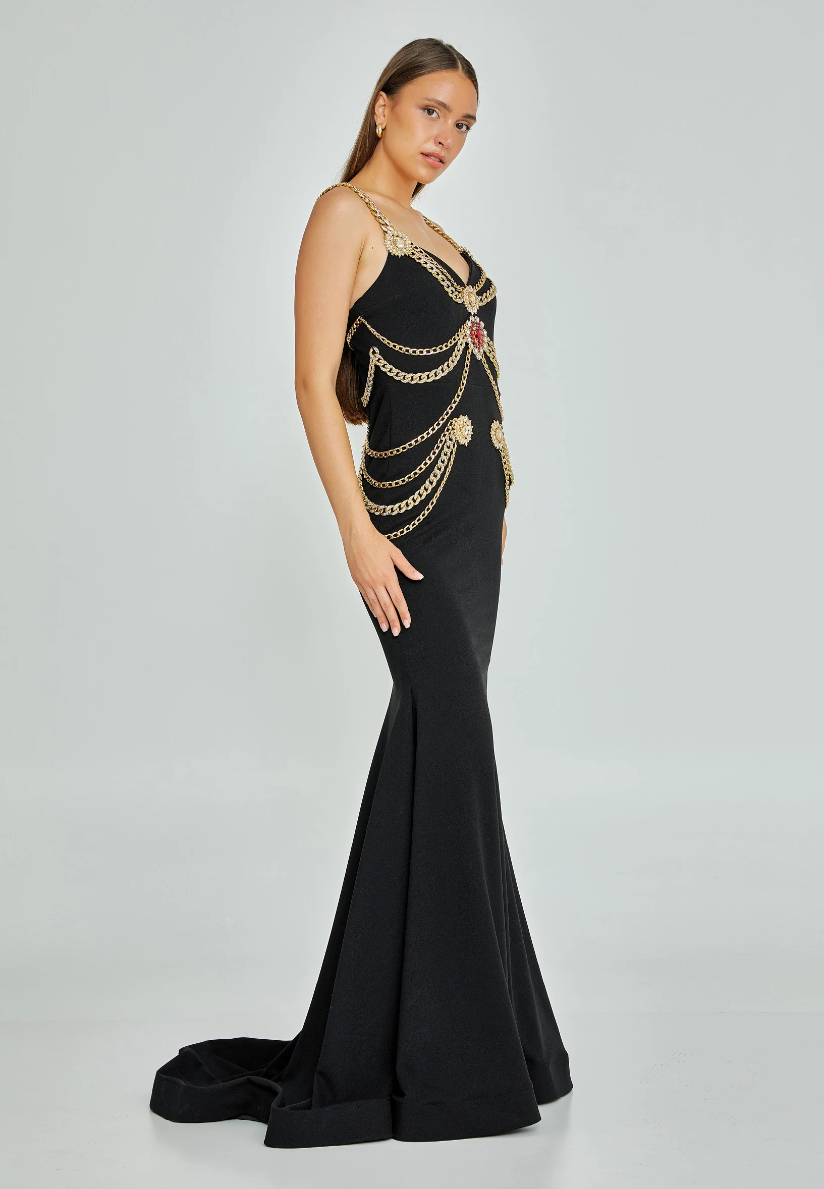 Sleeveless Maxi Crepe Mermaid Regular Wedding Guest Dress mtn2286 - Image 17