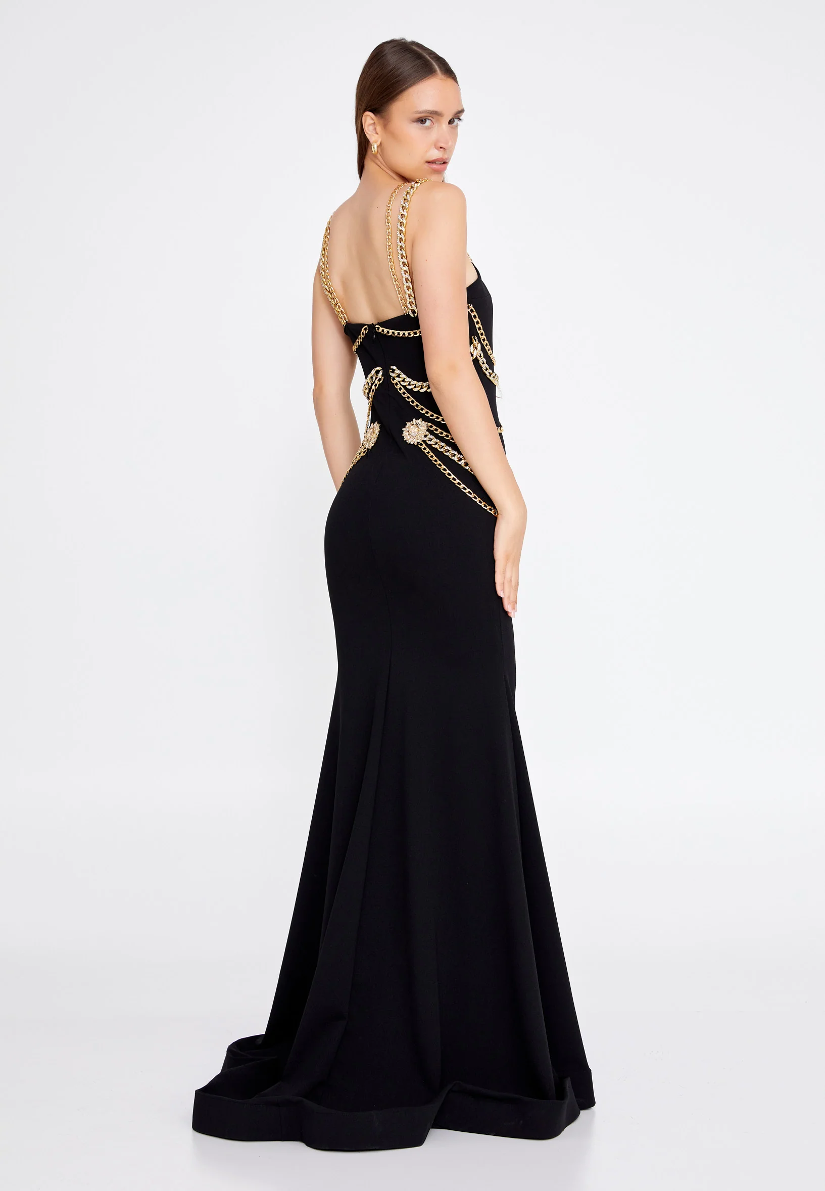 Sleeveless Maxi Crepe Mermaid Regular Wedding Guest Dress mtn2286 - Image 19