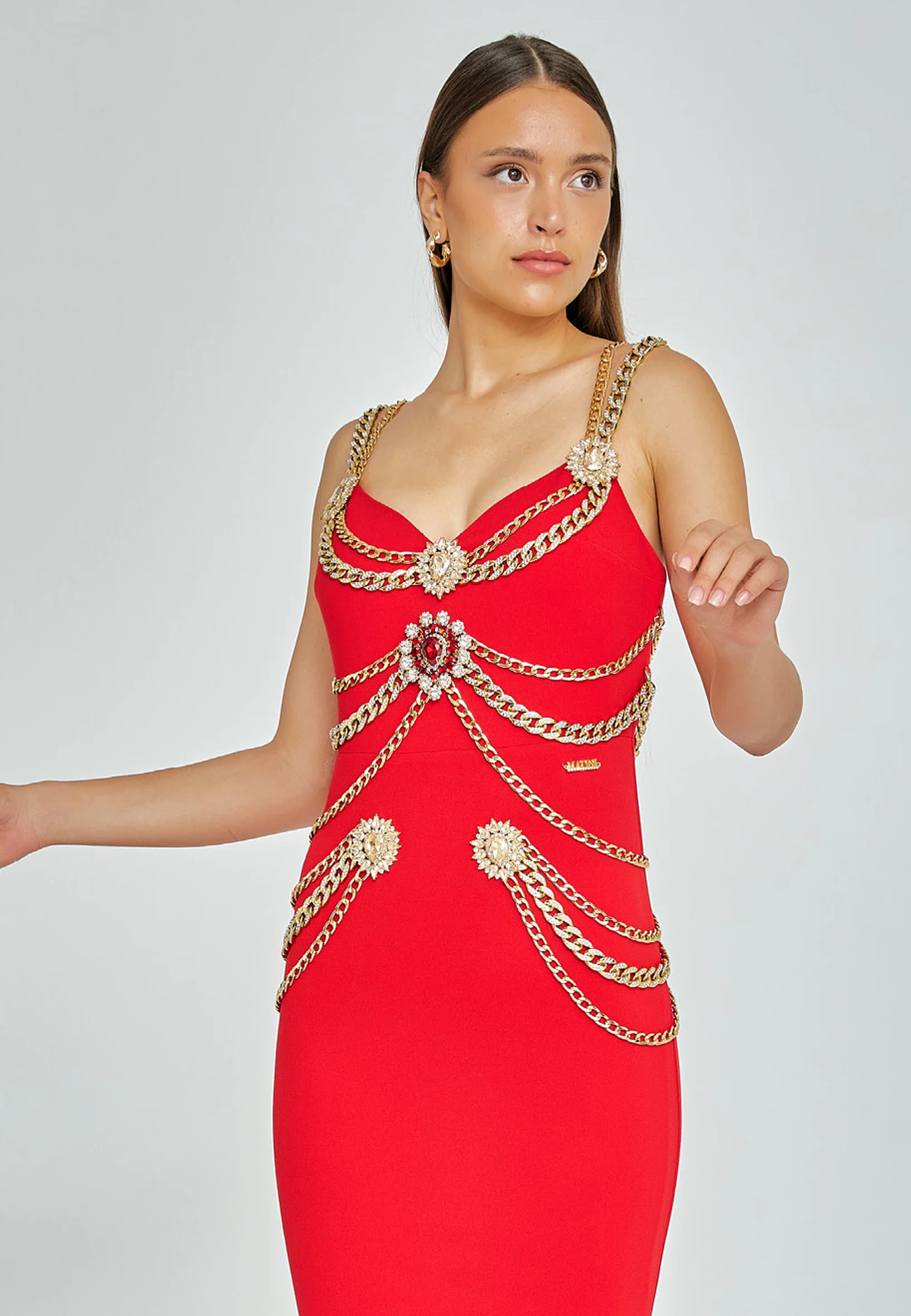 Sleeveless Maxi Crepe Mermaid Regular Wedding Guest Dress mtn2286 - Image 9