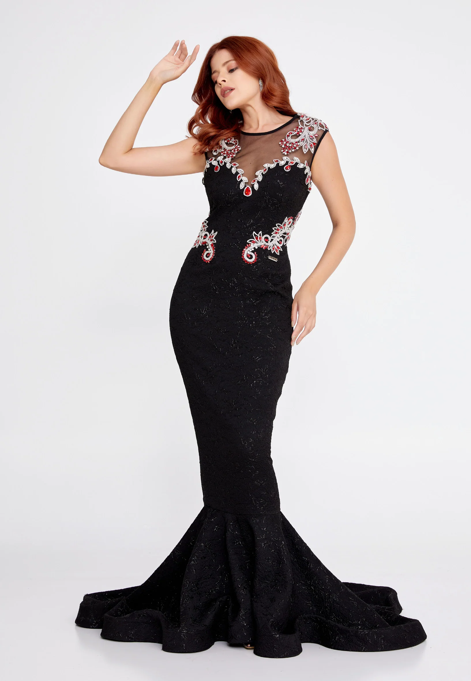 Sleeveless Maxi Crepe Mermaid Regular Wedding Guest Dress mtn2297 - Image 10