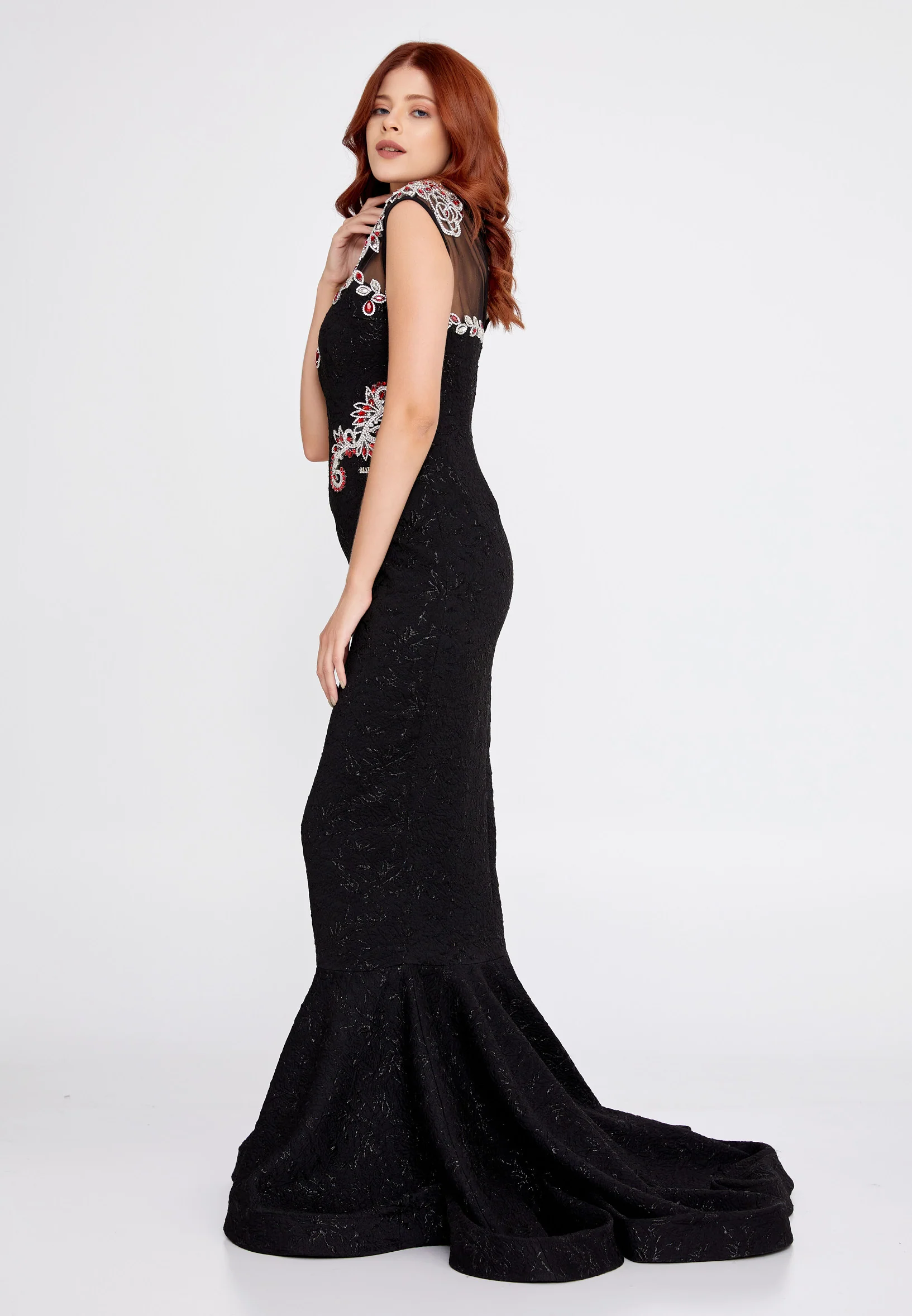 Sleeveless Maxi Crepe Mermaid Regular Wedding Guest Dress mtn2297 - Image 12