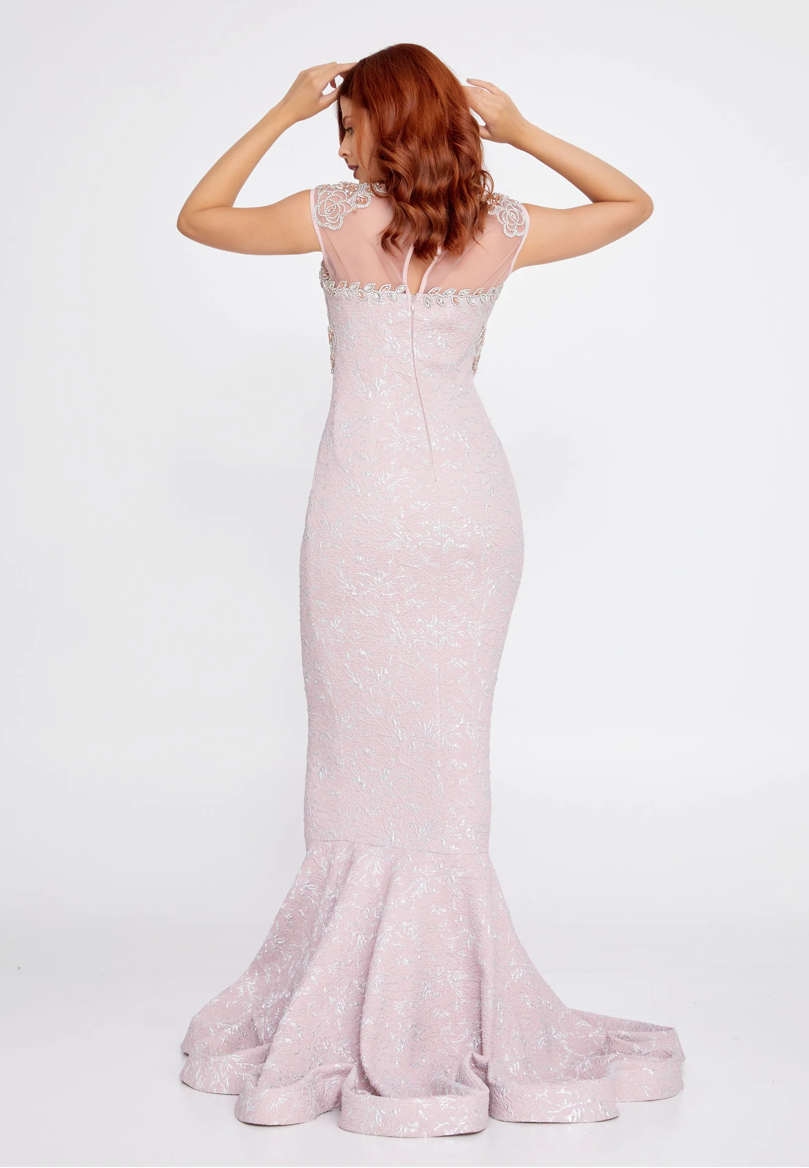 Sleeveless Maxi Crepe Mermaid Regular Wedding Guest Dress mtn2297 - Image 7