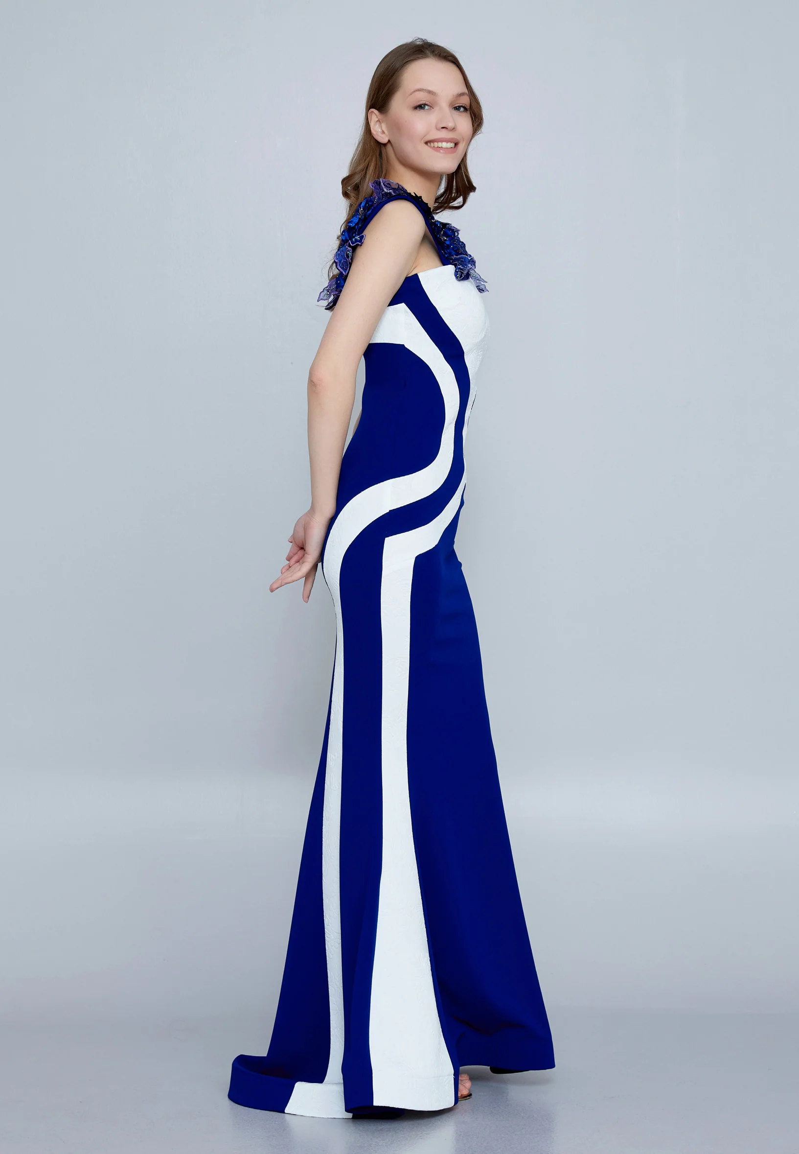 Sleeveless Maxi Crepe Mermaid Regular Wedding Guest Dress mtn88121 - Image 11
