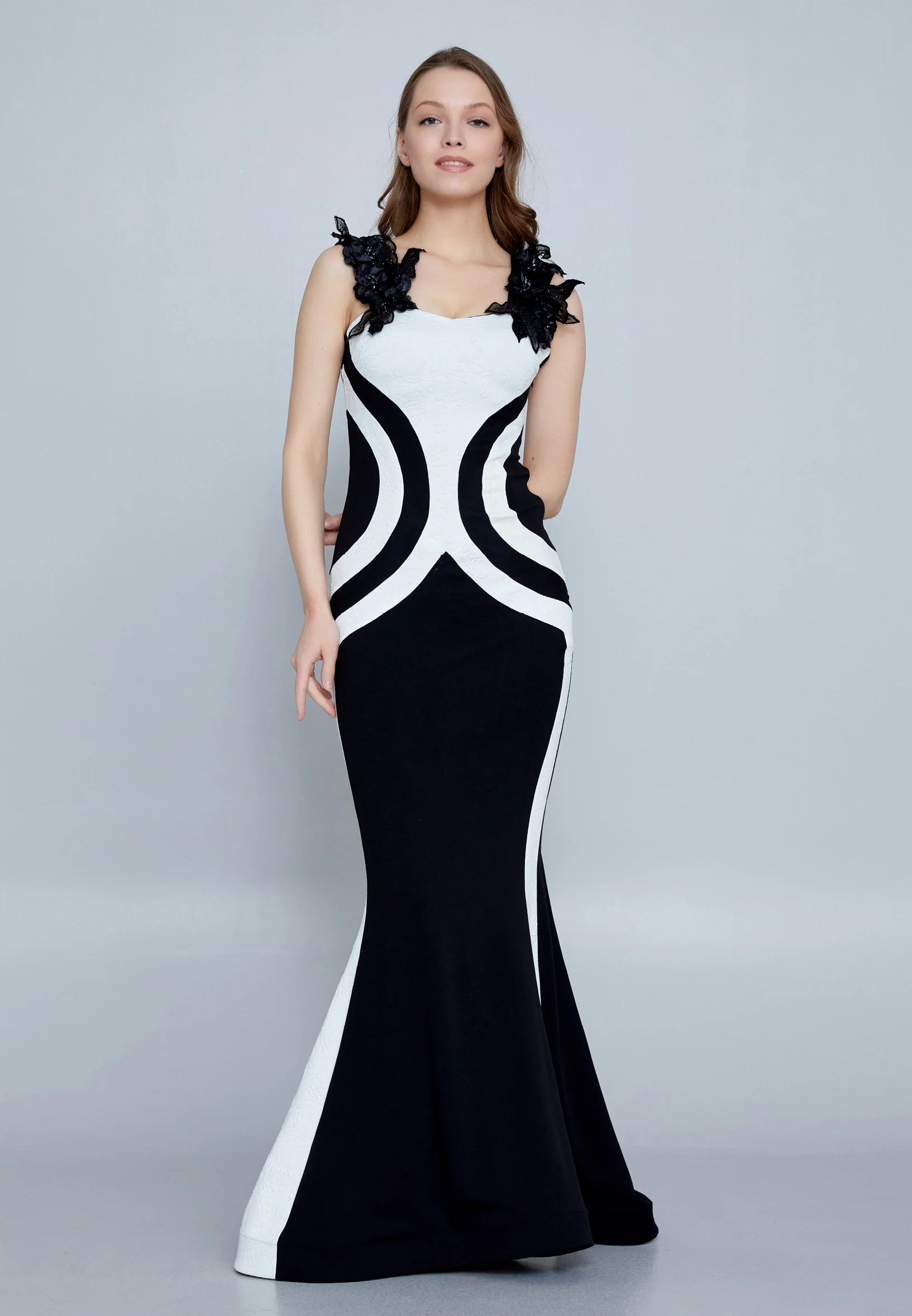 Sleeveless Maxi Crepe Mermaid Regular Wedding Guest Dress mtn88121 - Image 5