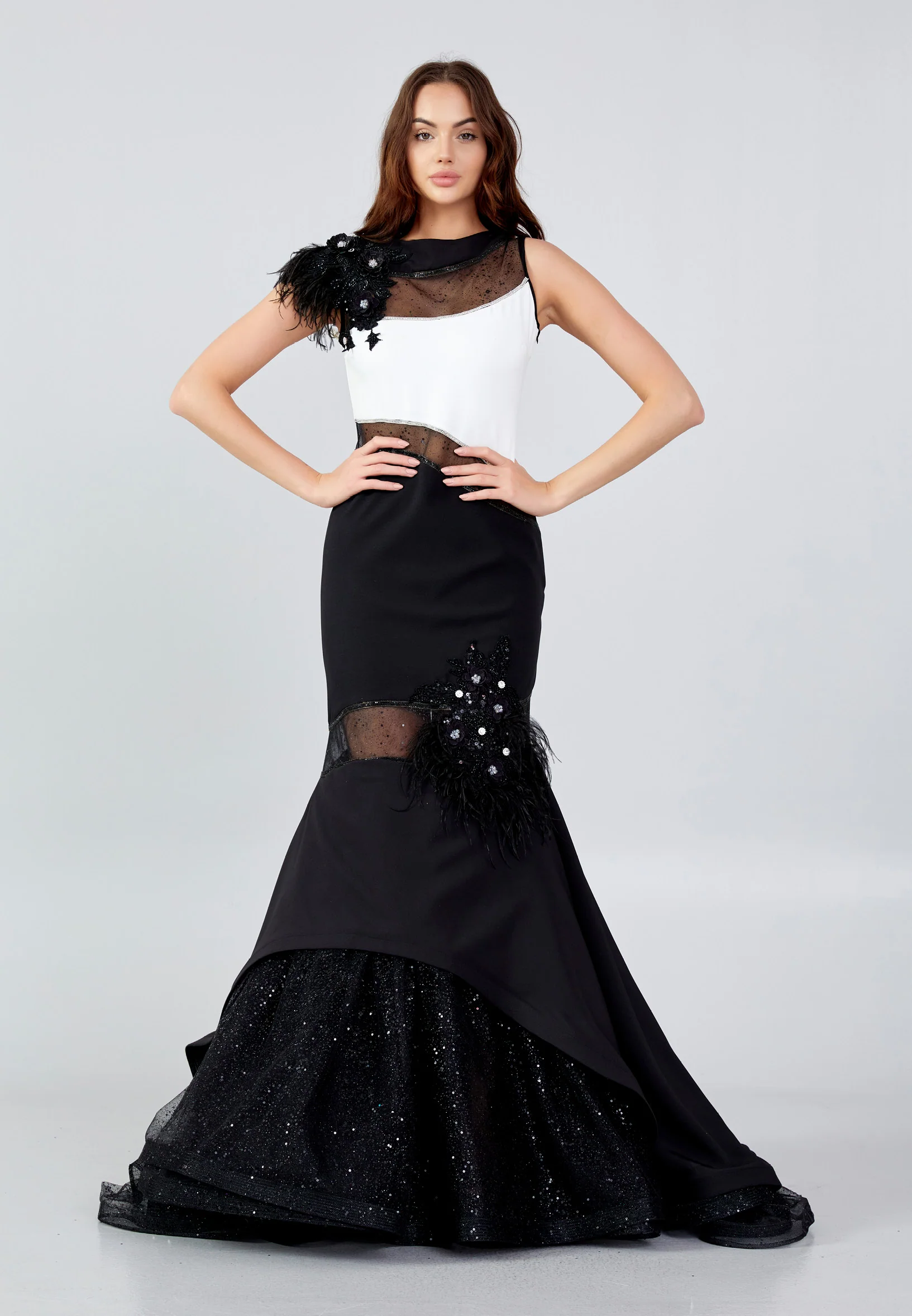 Sleeveless Maxi Crepe Mermaid Regular Wedding Guest Dress mtn88122