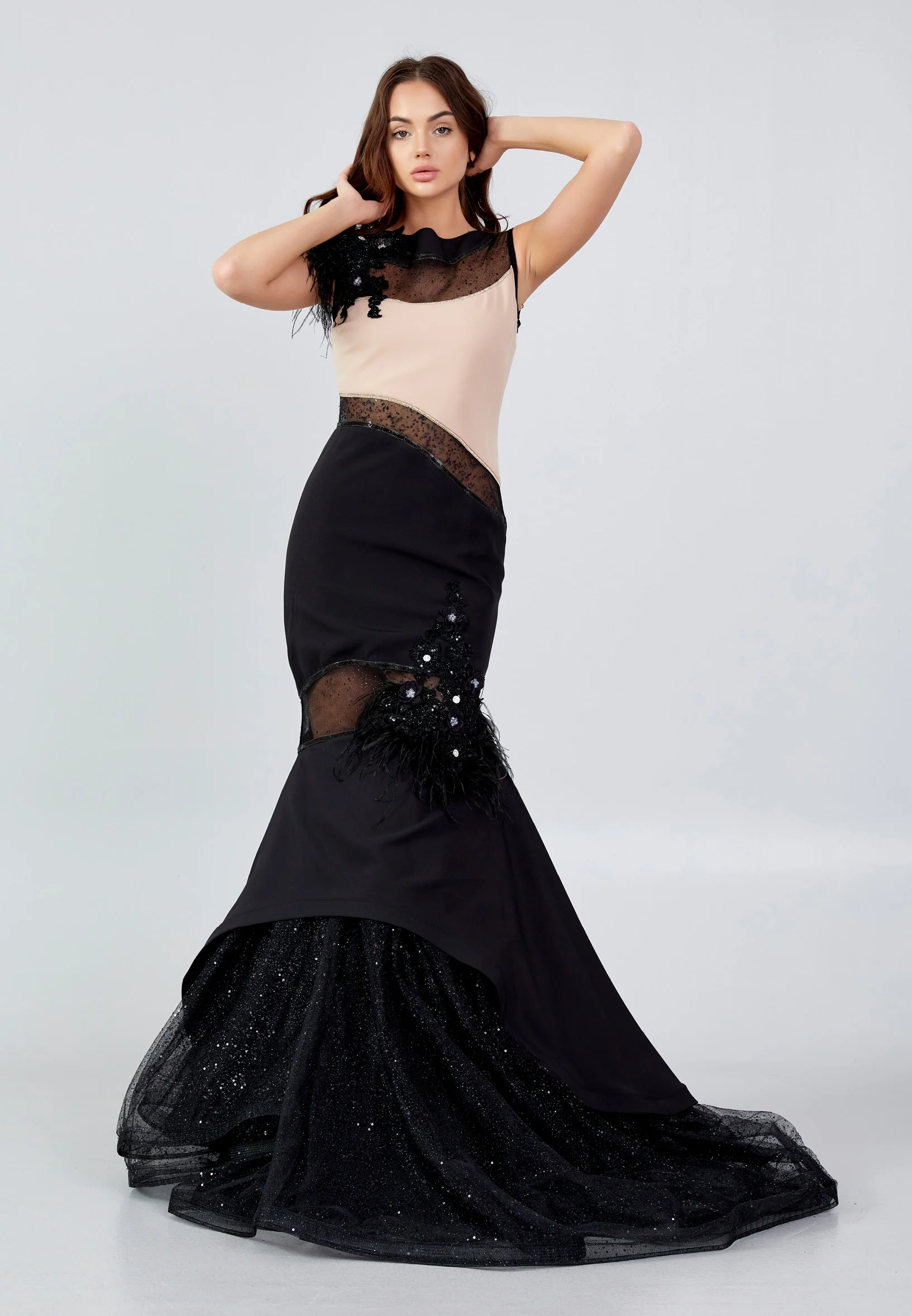 Sleeveless Maxi Crepe Mermaid Regular Wedding Guest Dress mtn88122 - Image 5