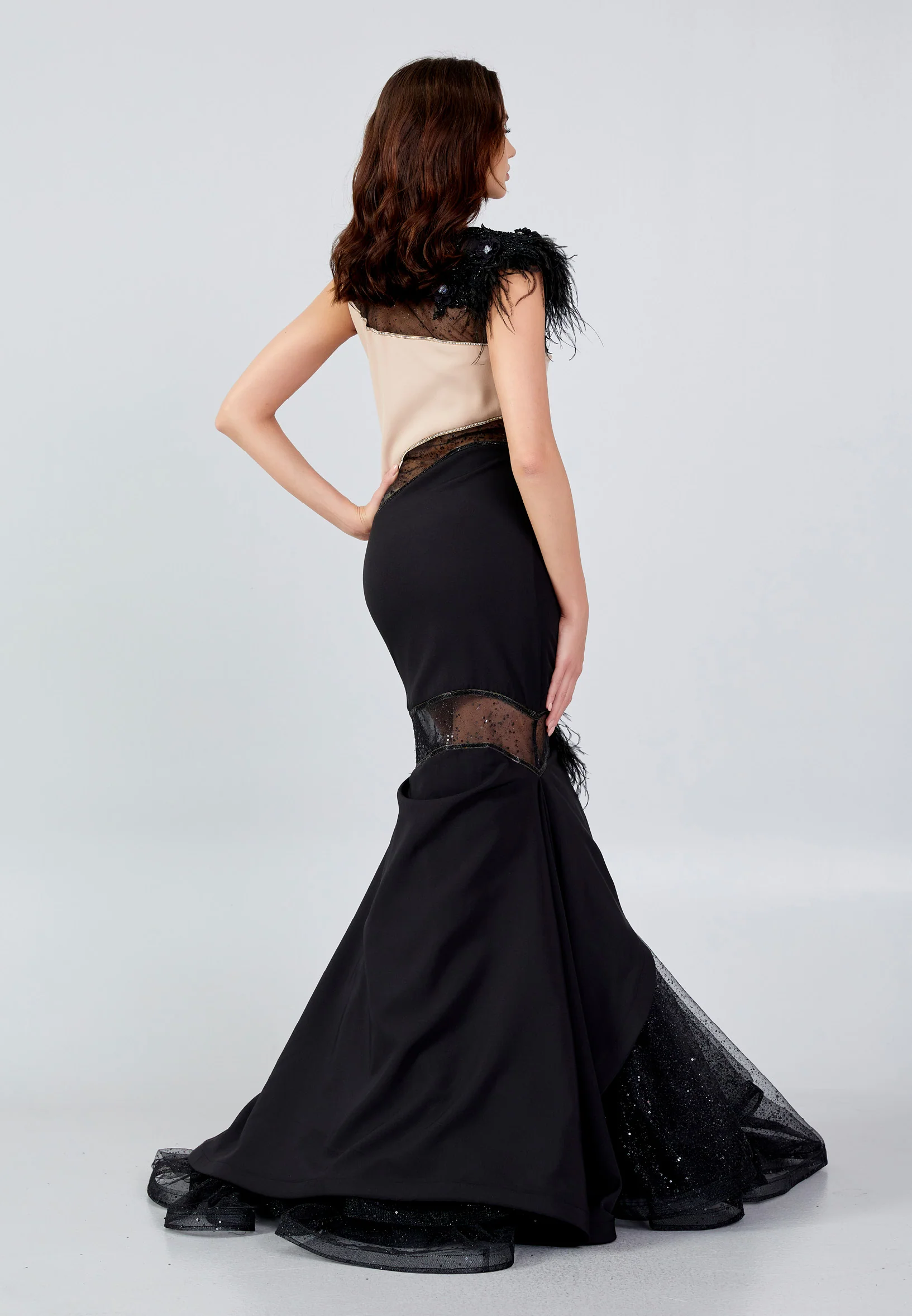 Sleeveless Maxi Crepe Mermaid Regular Wedding Guest Dress mtn88122 - Image 6