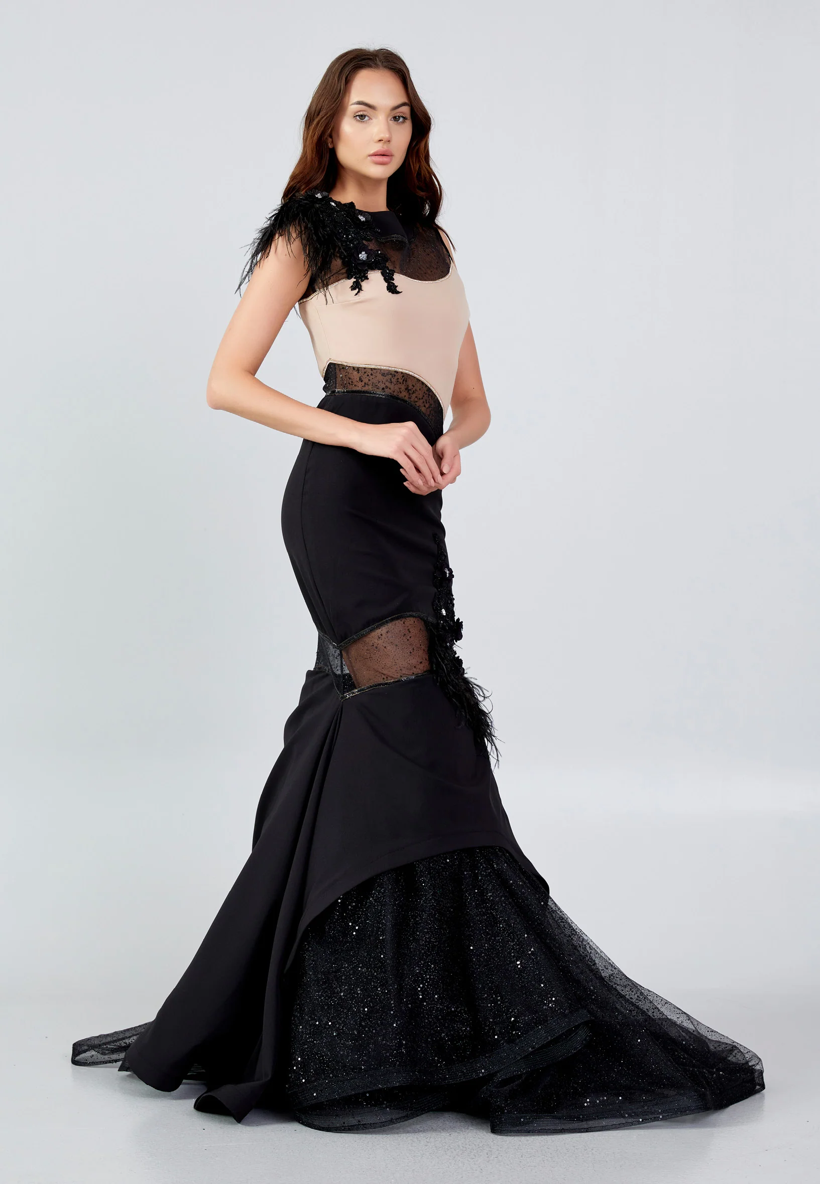 Sleeveless Maxi Crepe Mermaid Regular Wedding Guest Dress mtn88122 - Image 7