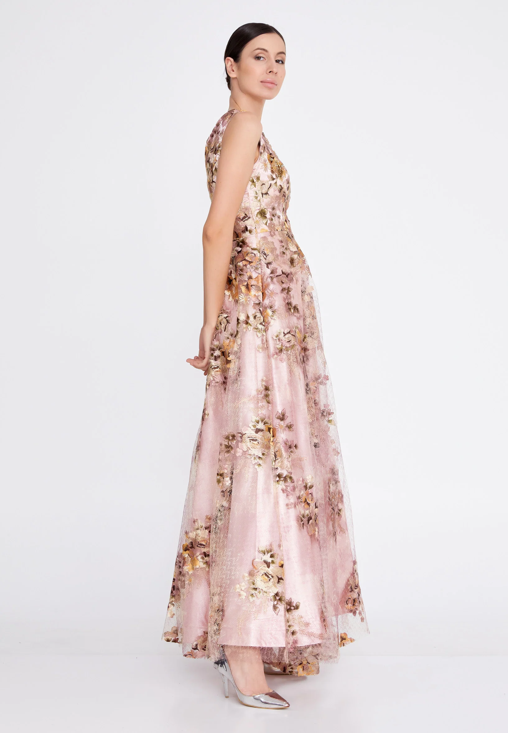 Sleeveless Maxi Lace A - Line Regular Prom Dress ons000-112 - Image 11
