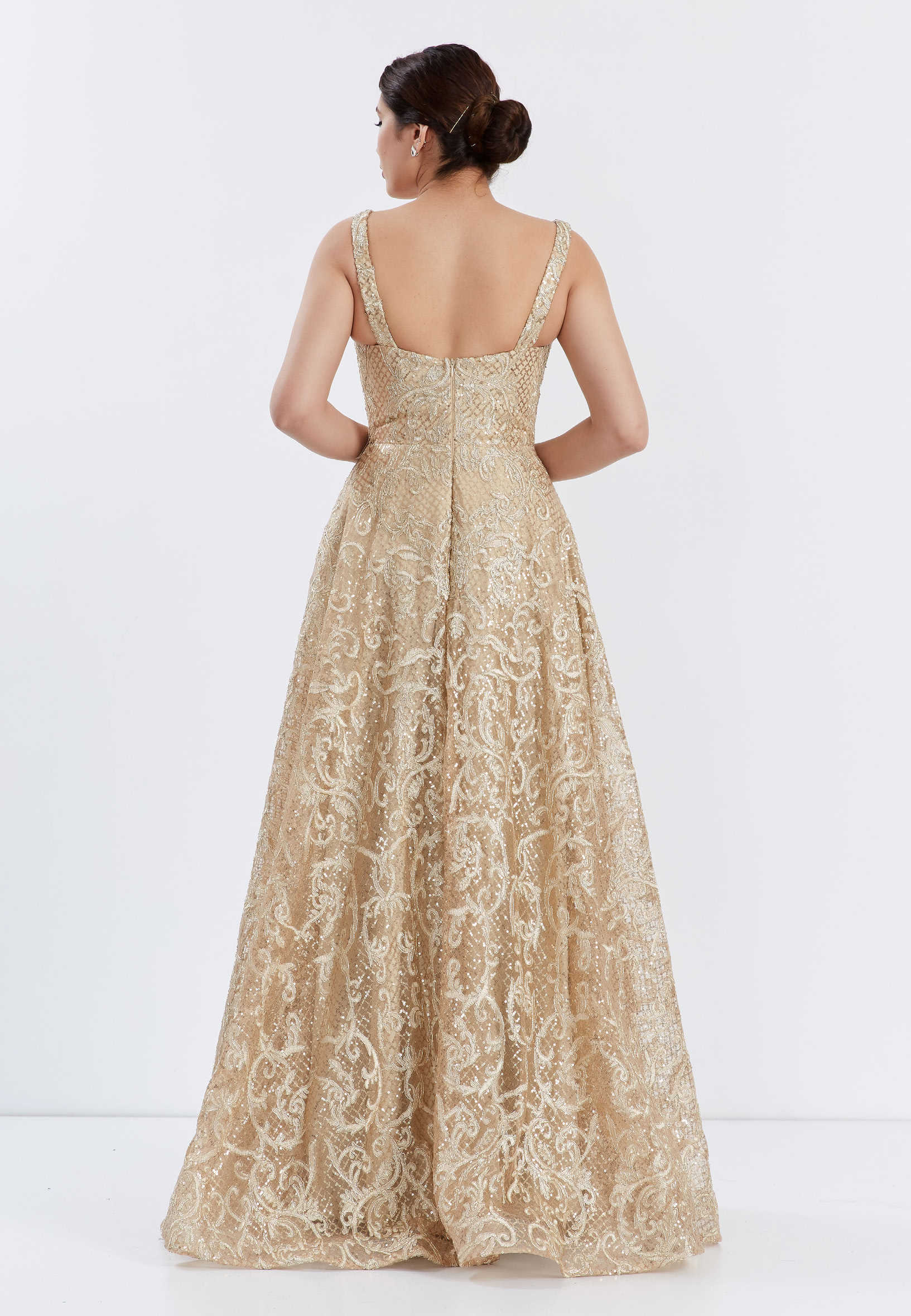 Sleeveless Maxi Lace A - Line Regular Prom Dress ppl00628 - Image 2