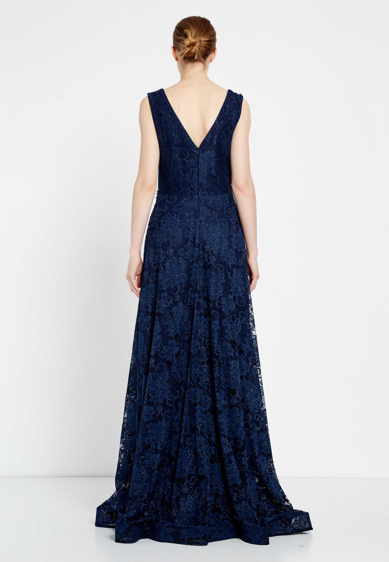 Sleeveless Maxi Lace A - Line Regular Prom Dress rmn2911 - Image 14