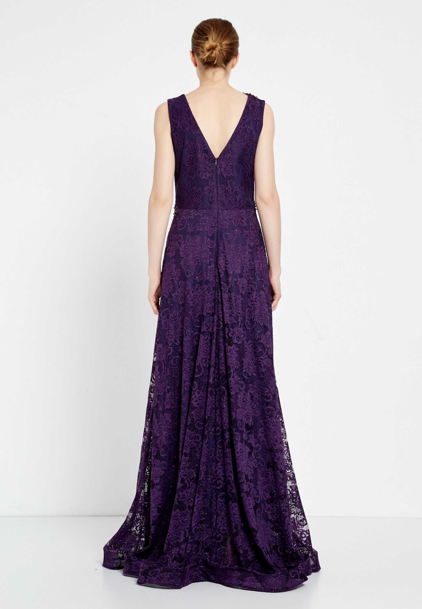 Sleeveless Maxi Lace A - Line Regular Prom Dress rmn2911 - Image 22
