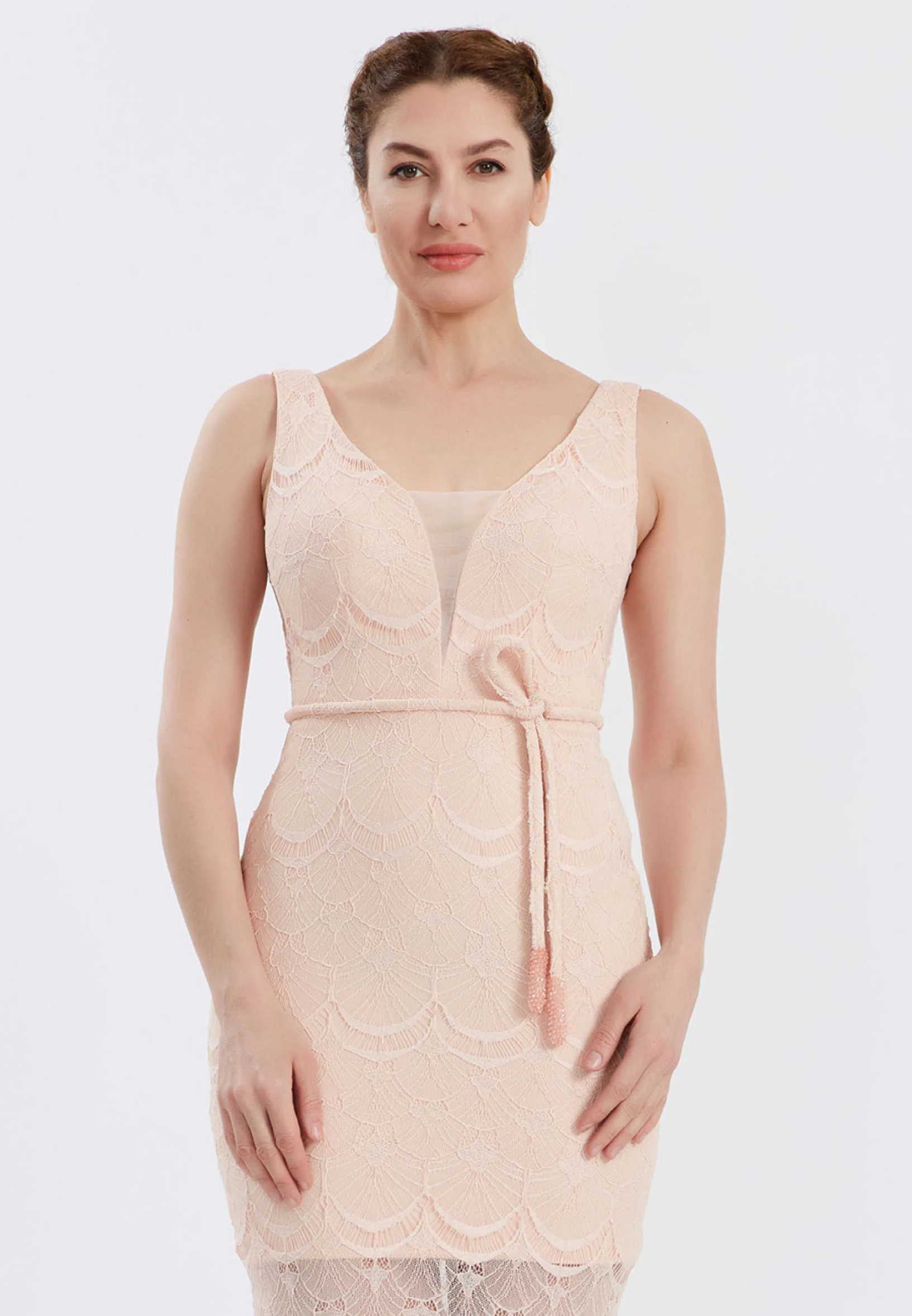 Sleeveless Maxi Lace Bodycon Regular Evening Dress frc6346 - Image 8