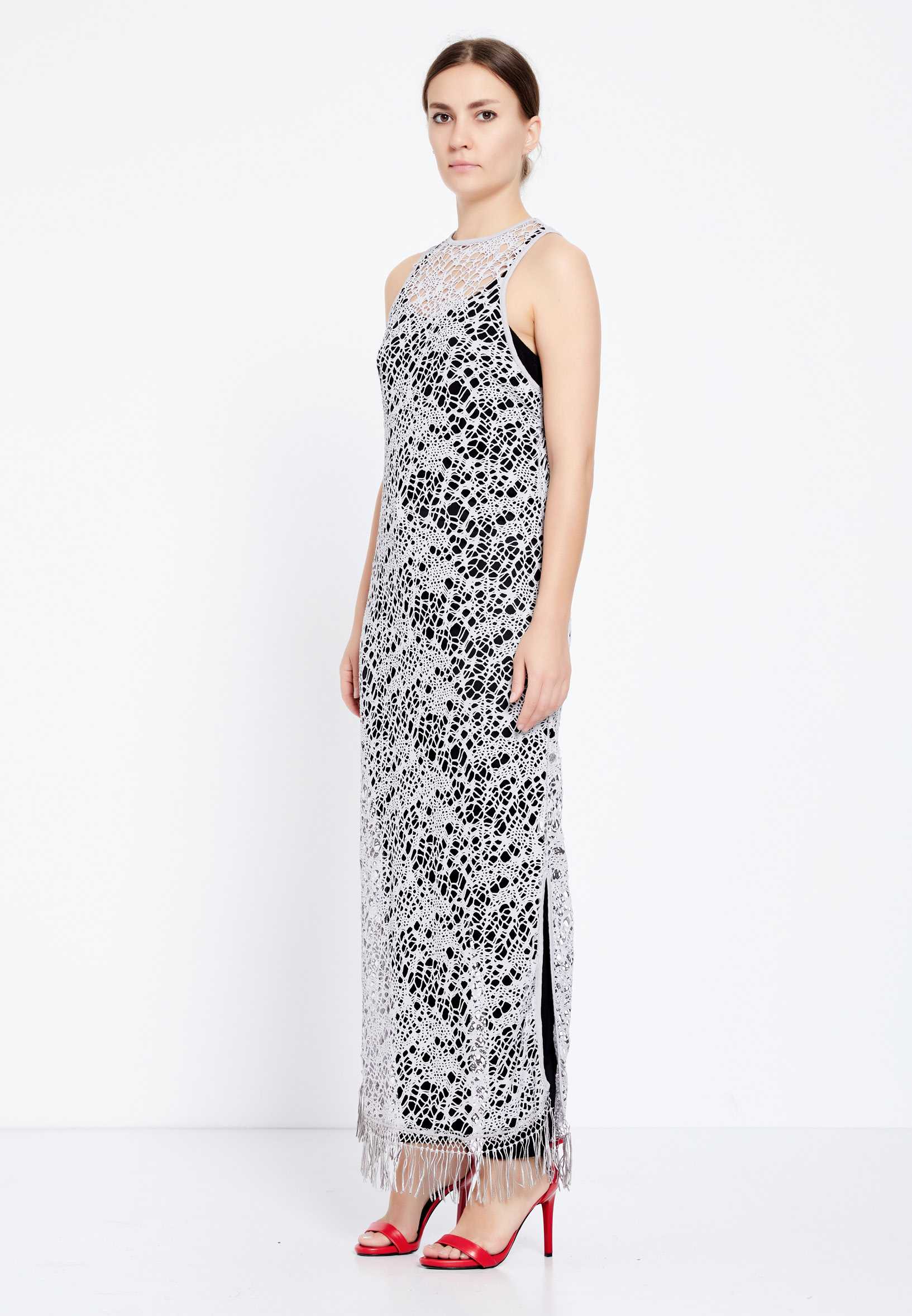 Sleeveless Maxi Lace Column Regular Casual Dress ber5121 - Image 3
