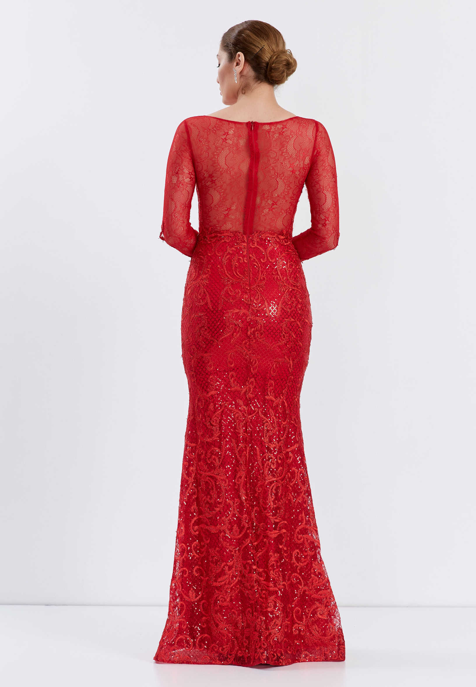 Sleeveless Maxi Lace Gown Regular Prom Dress ppl00631 - Image 10