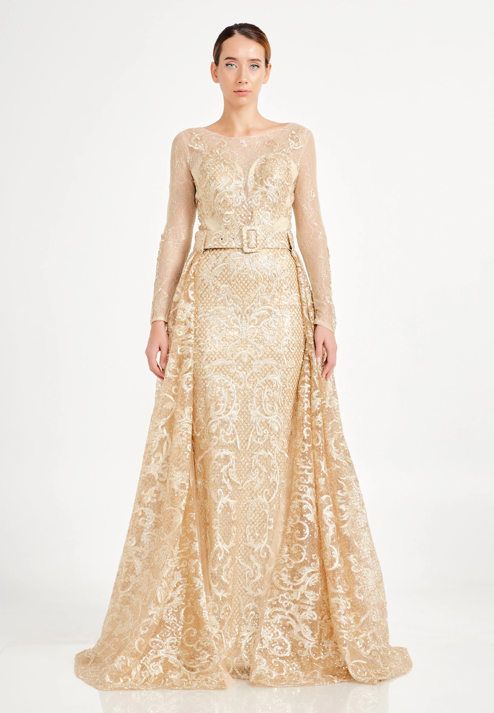 Sleeveless Maxi Lace Gown Regular Prom Dress ppl00631 - Image 5