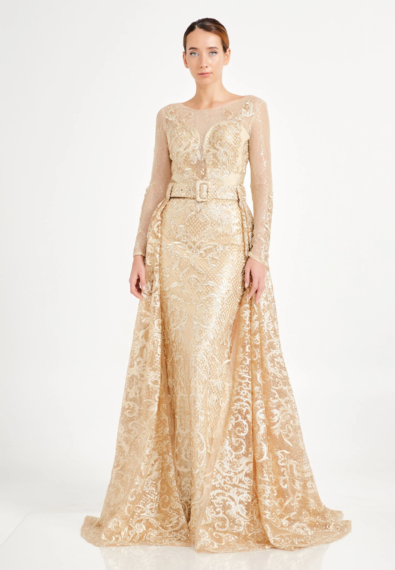 Sleeveless Maxi Lace Gown Regular Prom Dress ppl00631 - Image 7