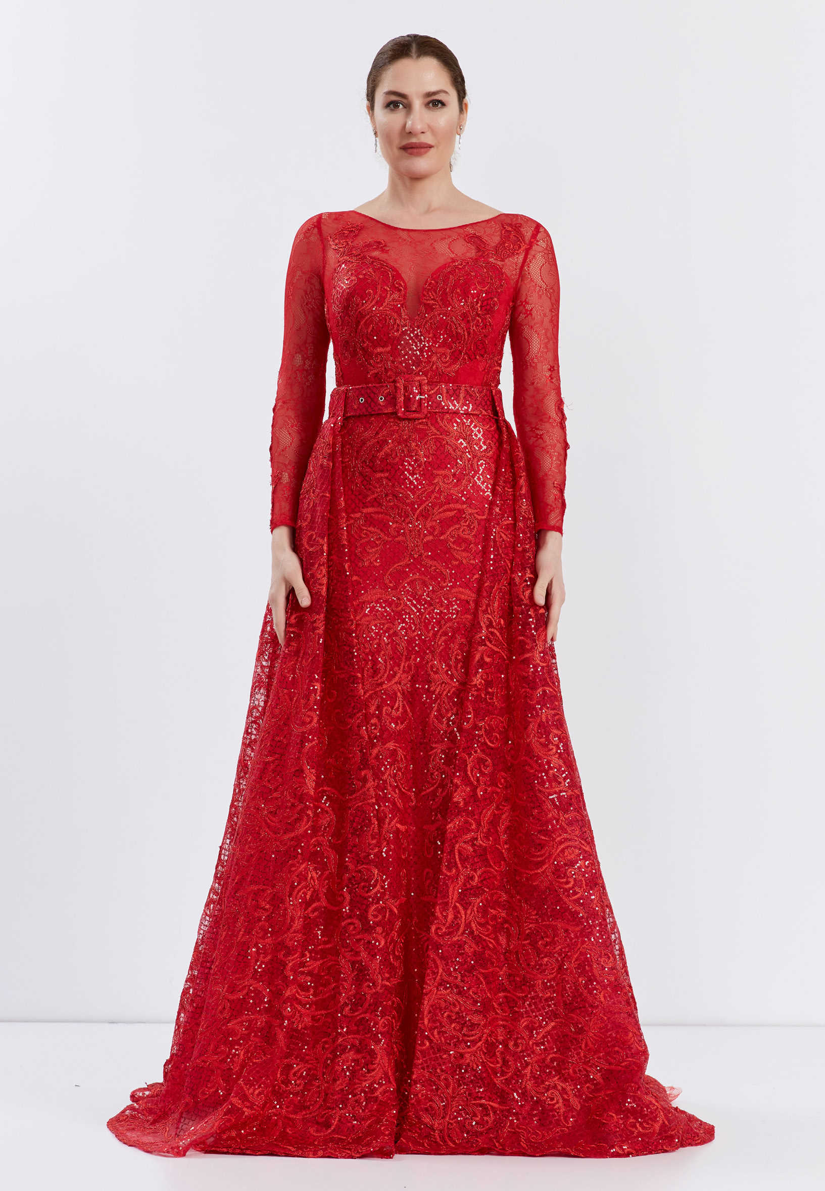 Sleeveless Maxi Lace Gown Regular Prom Dress ppl00631 - Image 9
