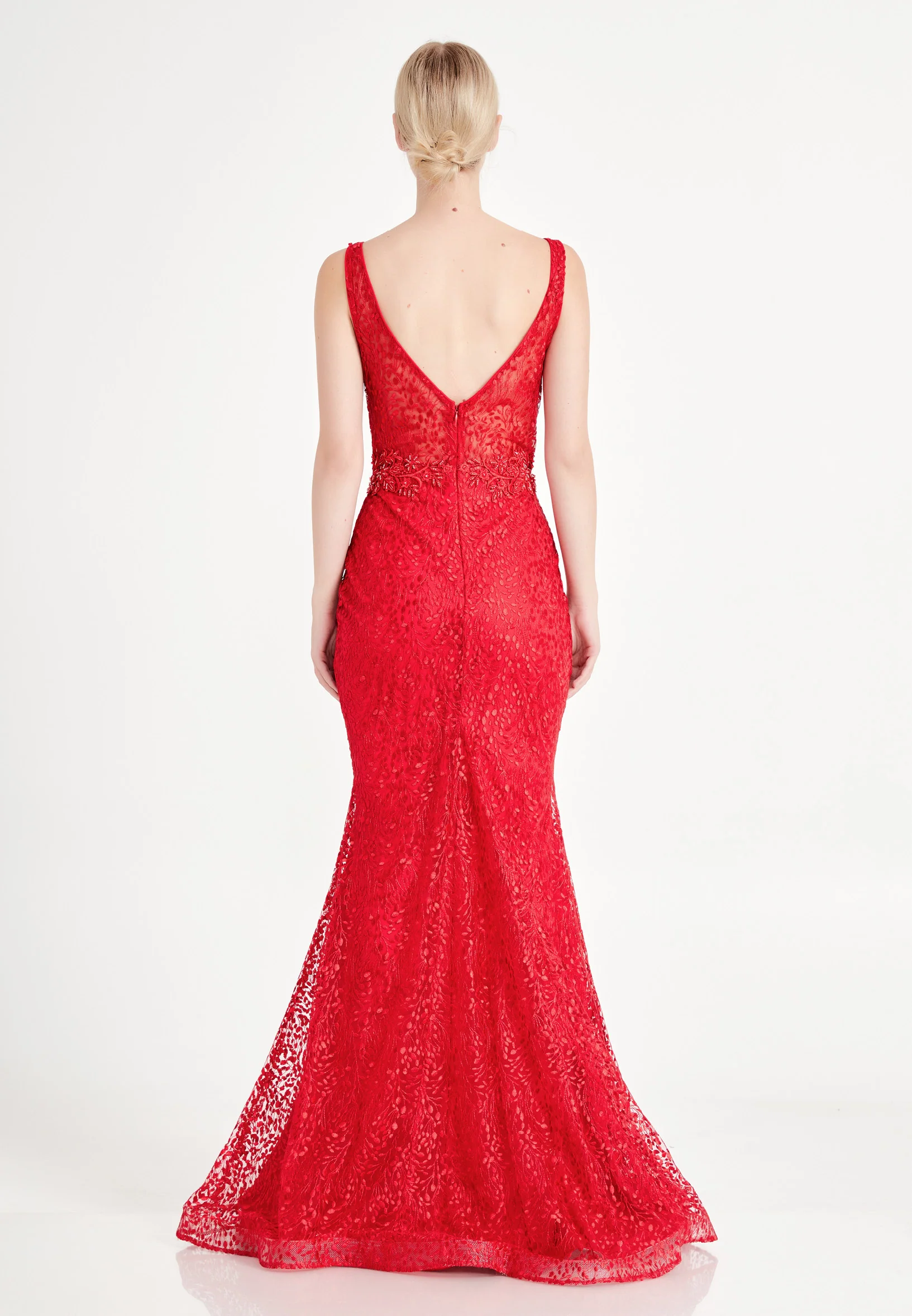 Sleeveless Maxi Lace Mermaid Regular Evening Dress liw1137 - Image 14