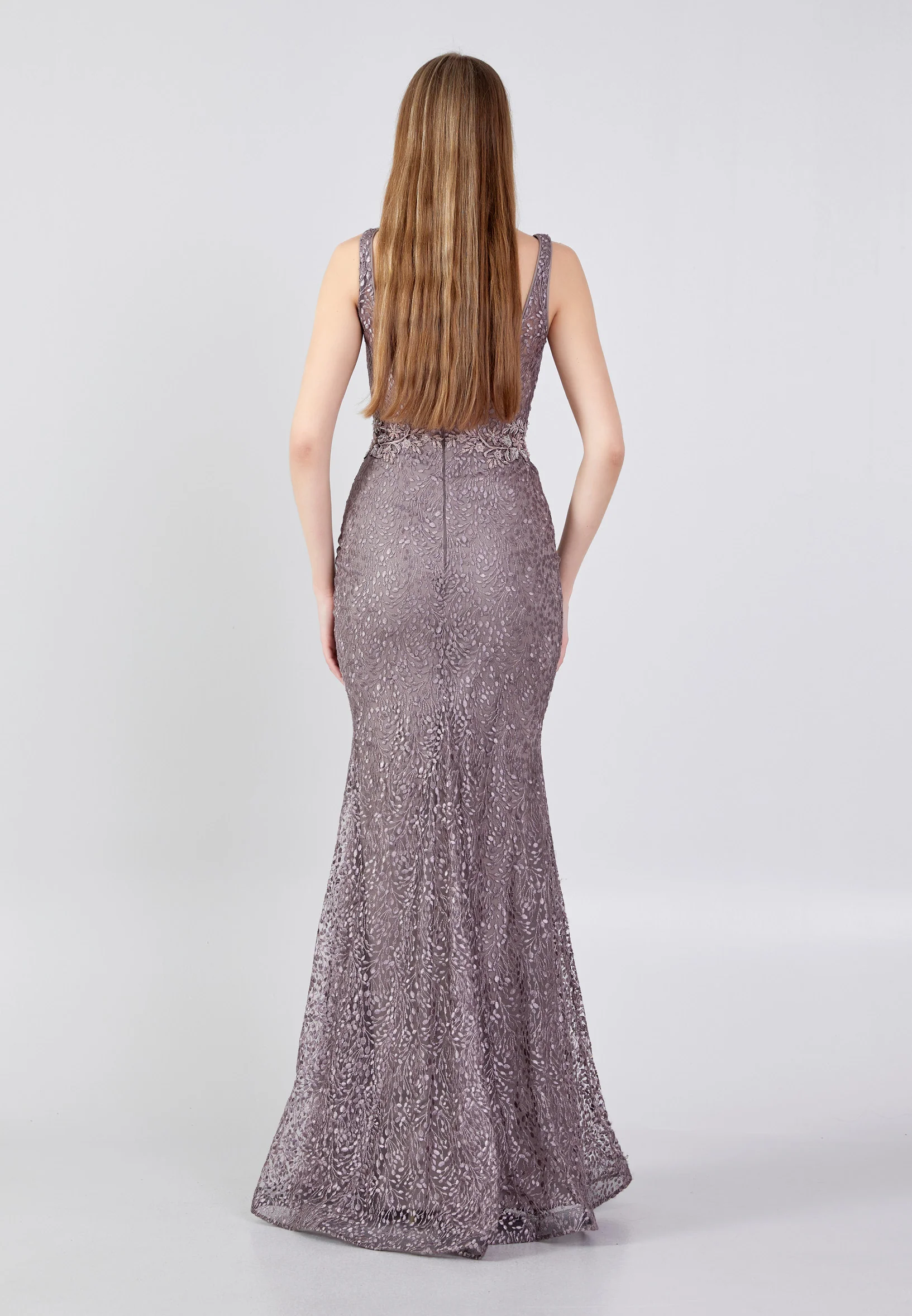 Sleeveless Maxi Lace Mermaid Regular Evening Dress liw1137 - Image 18