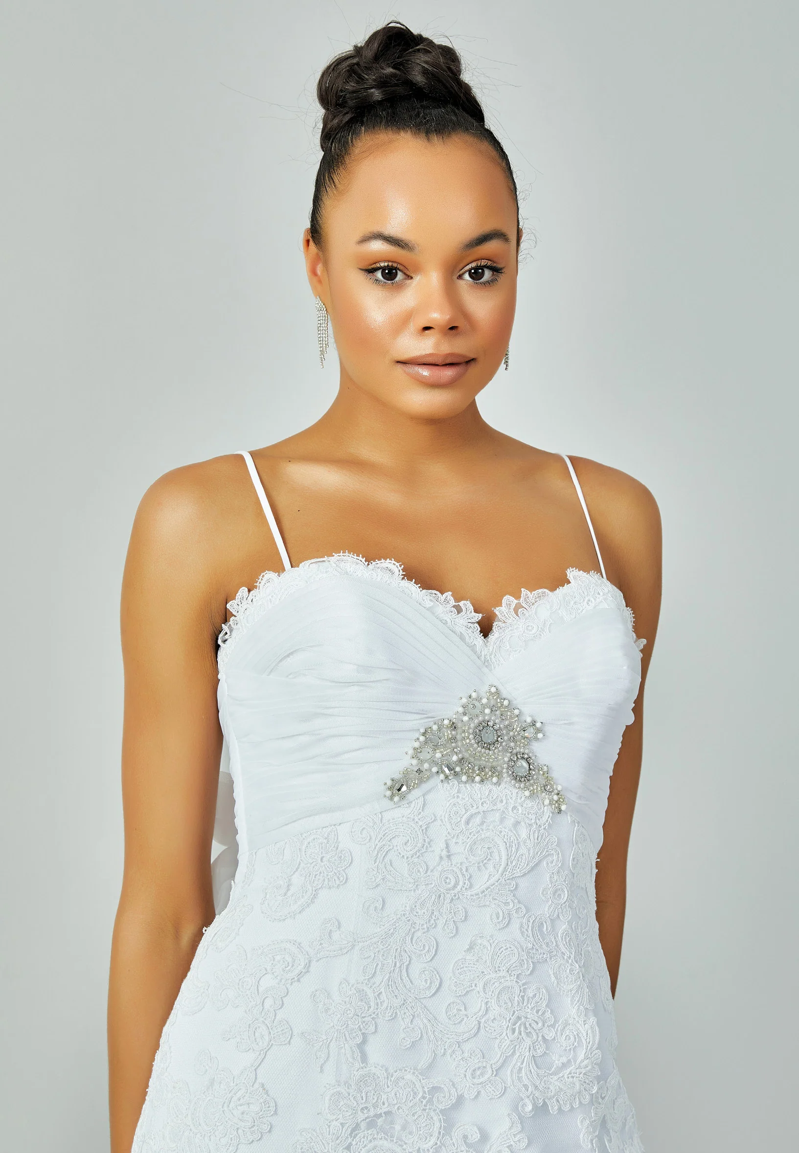 Sleeveless Maxi Lace Regular Wedding Dress enz00179 - Image 2