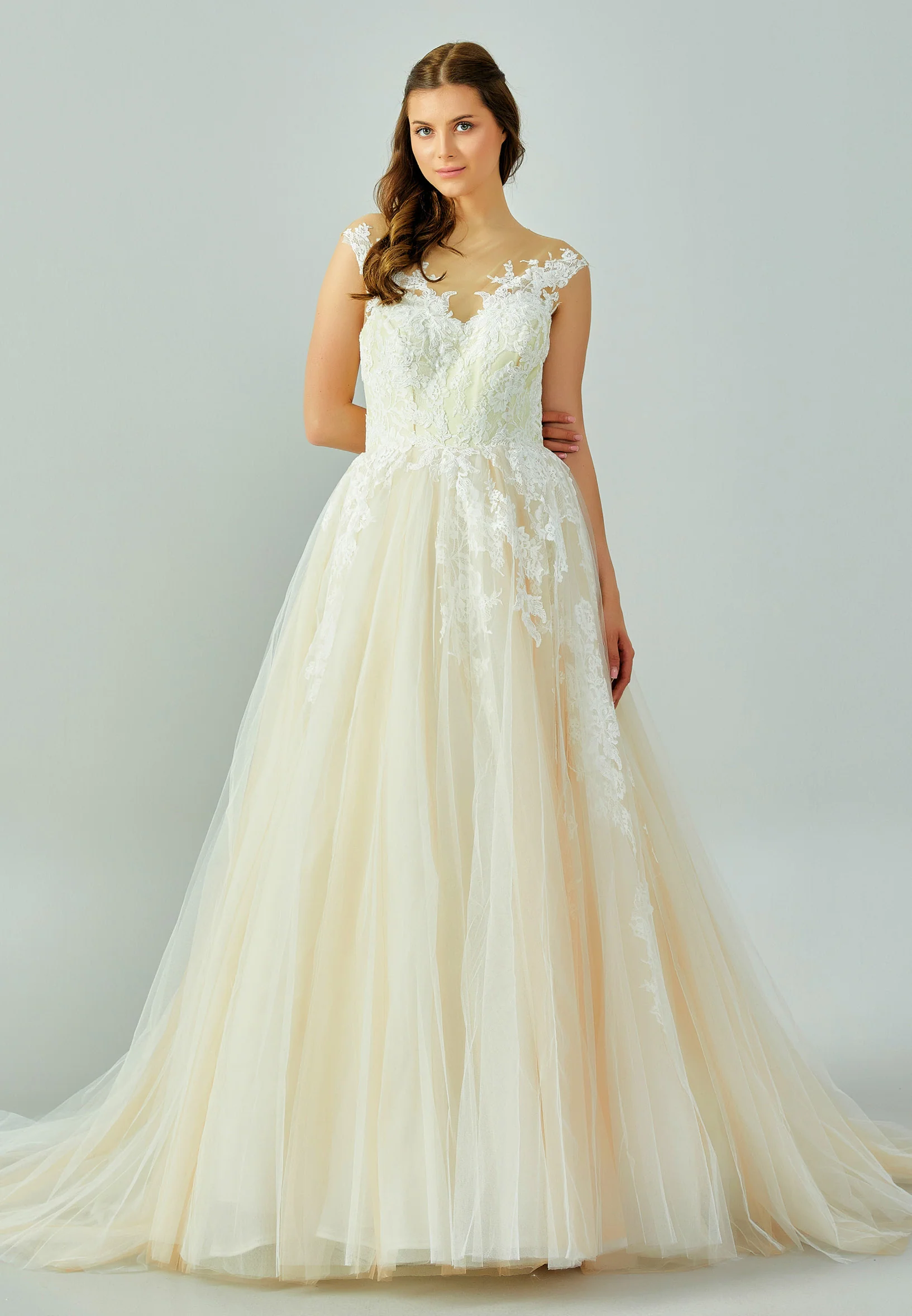Sleeveless Maxi Lace Regular Wedding Dress enz00210