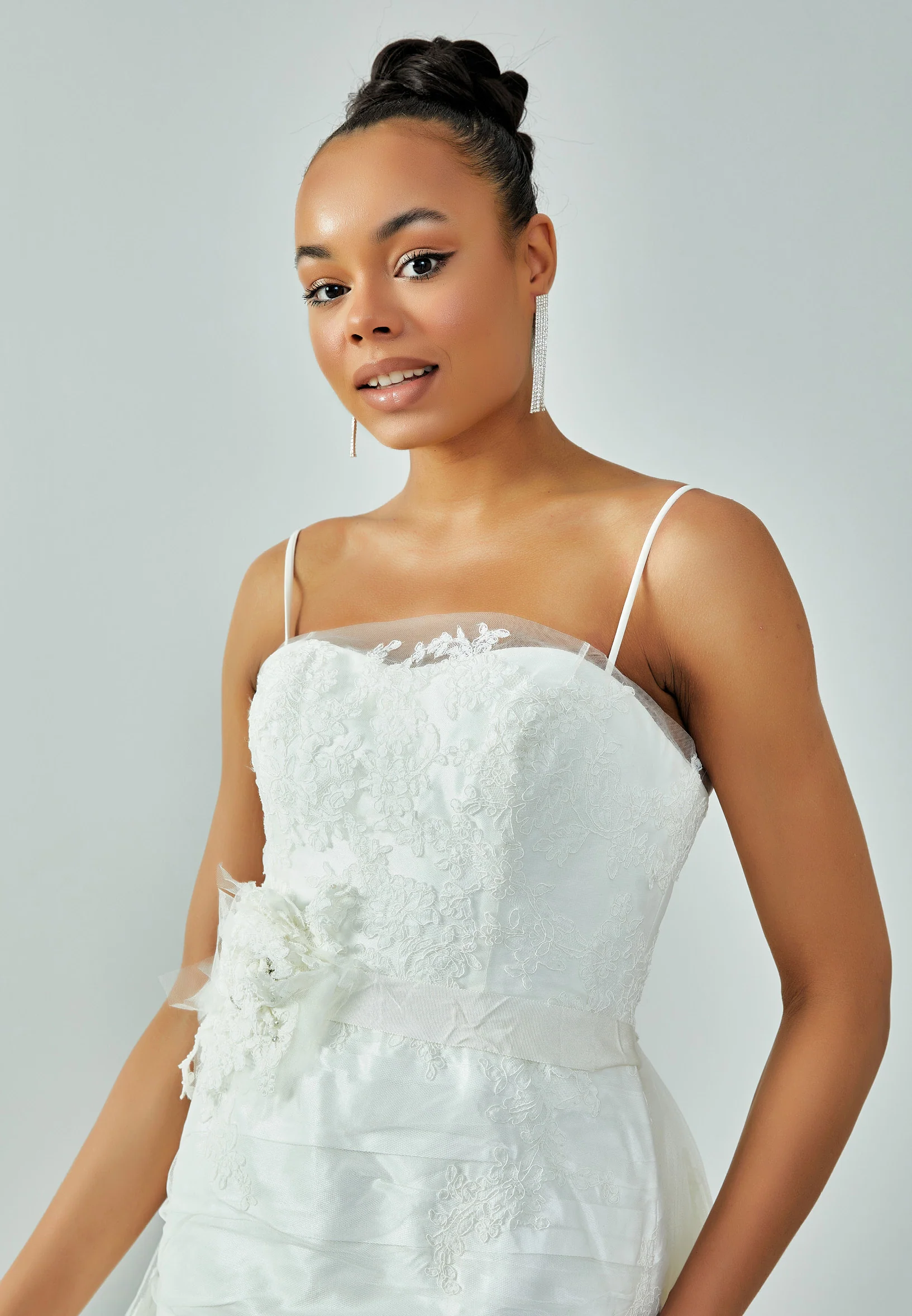 Sleeveless Maxi Lace Regular Wedding Dress enz00774 - Image 2