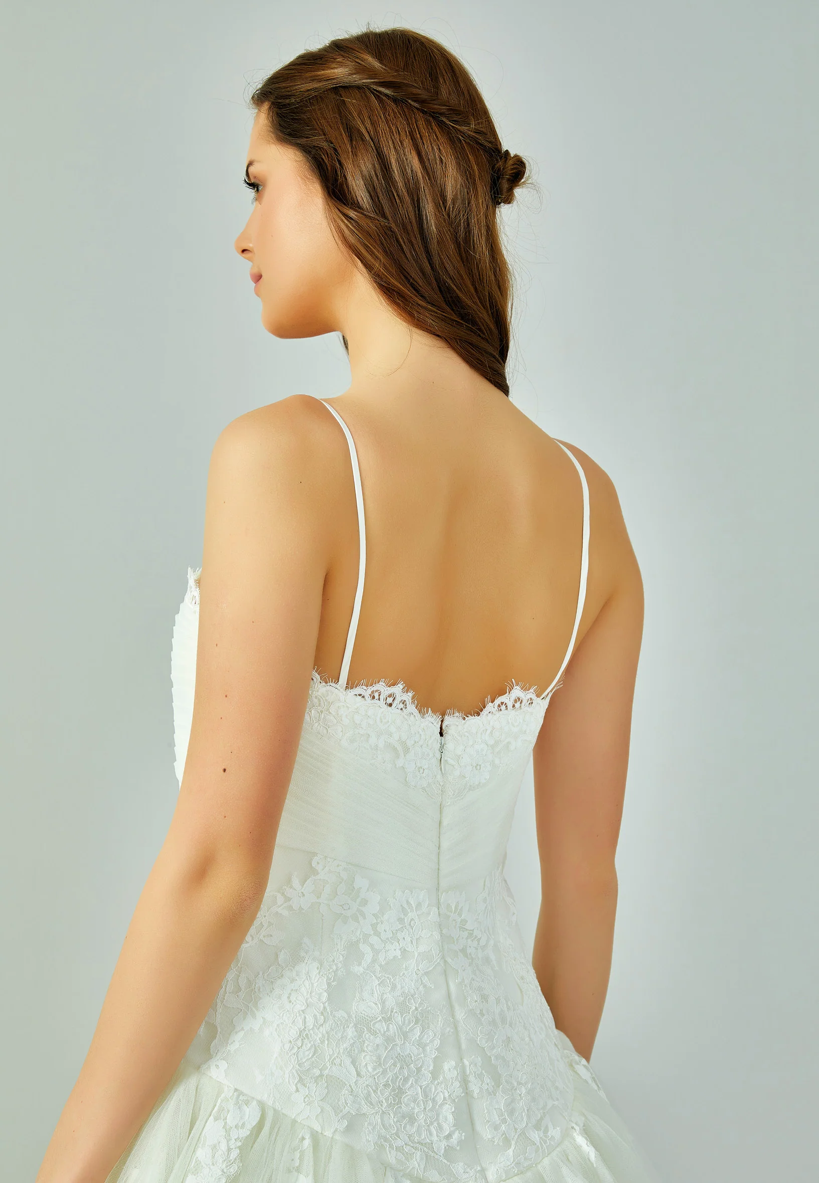 Sleeveless Maxi Lace Regular Wedding Dress enz01178 - Image 4