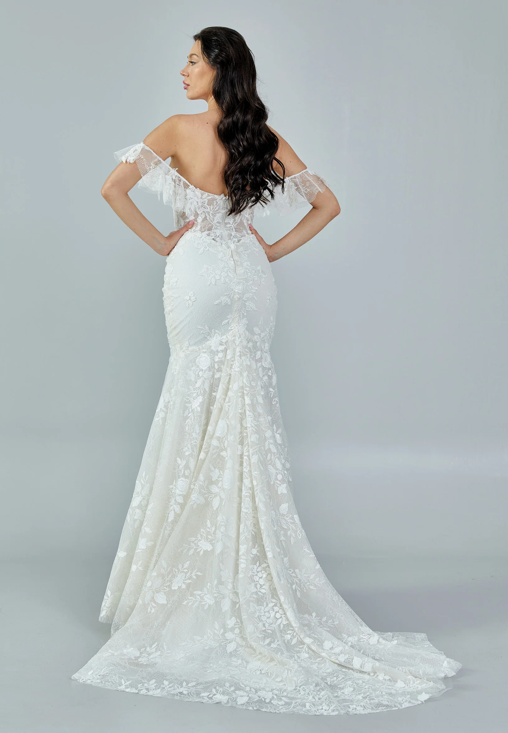 Sleeveless Maxi Lace Regular Wedding Dress rlb1691 - Image 5
