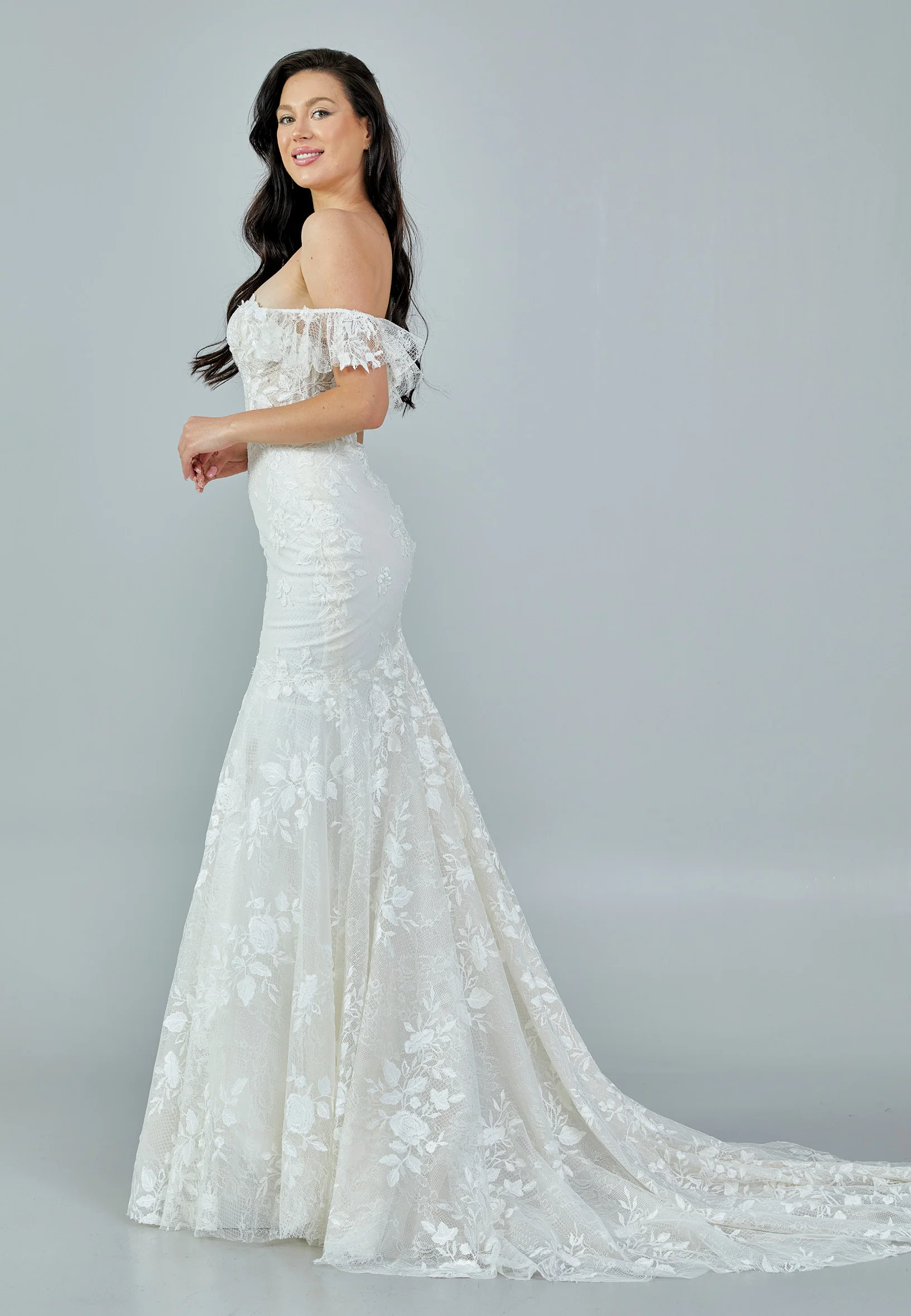 Sleeveless Maxi Lace Regular Wedding Dress rlb1691 - Image 6