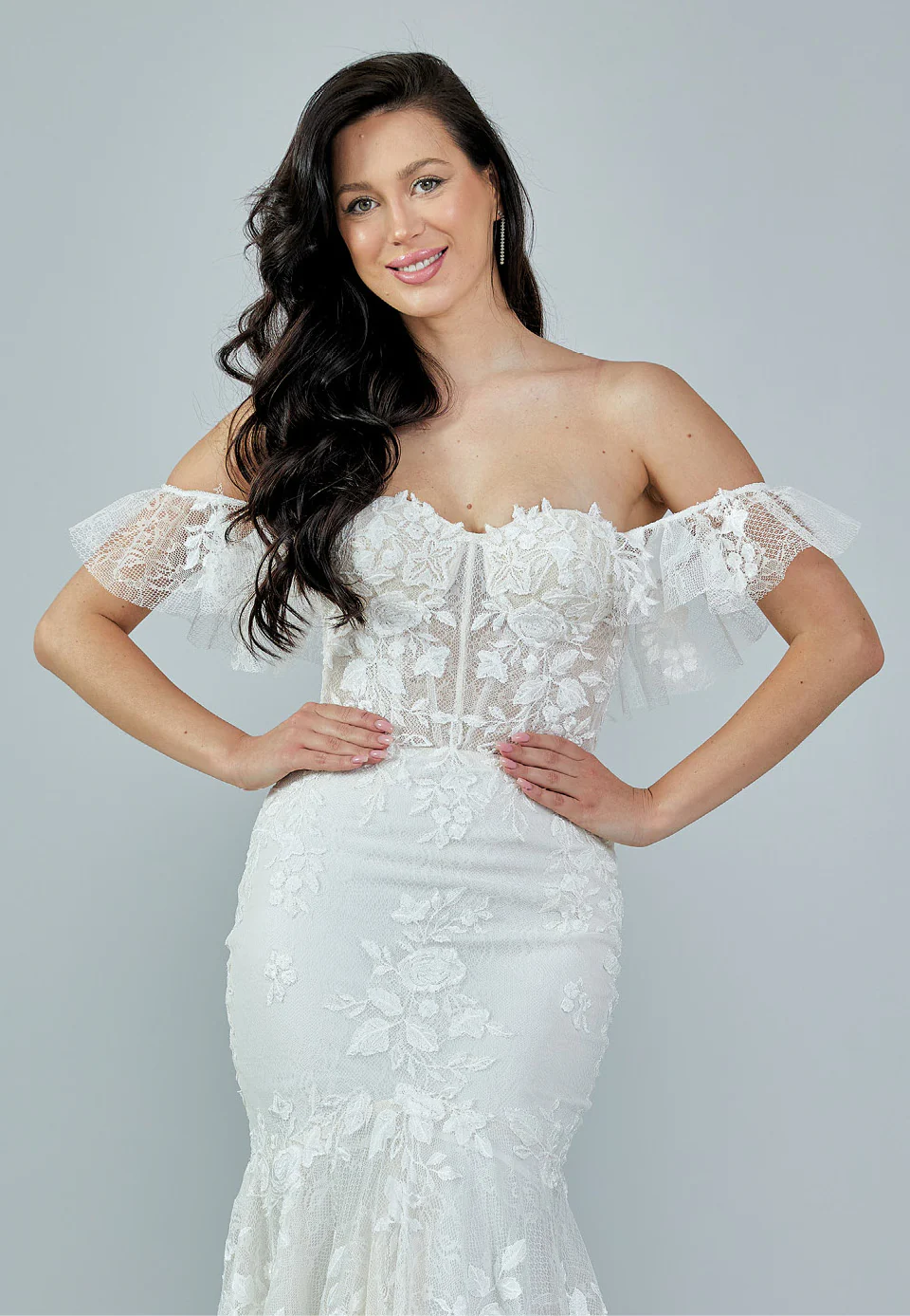 Sleeveless Maxi Lace Regular Wedding Dress rlb1691 - Image 7