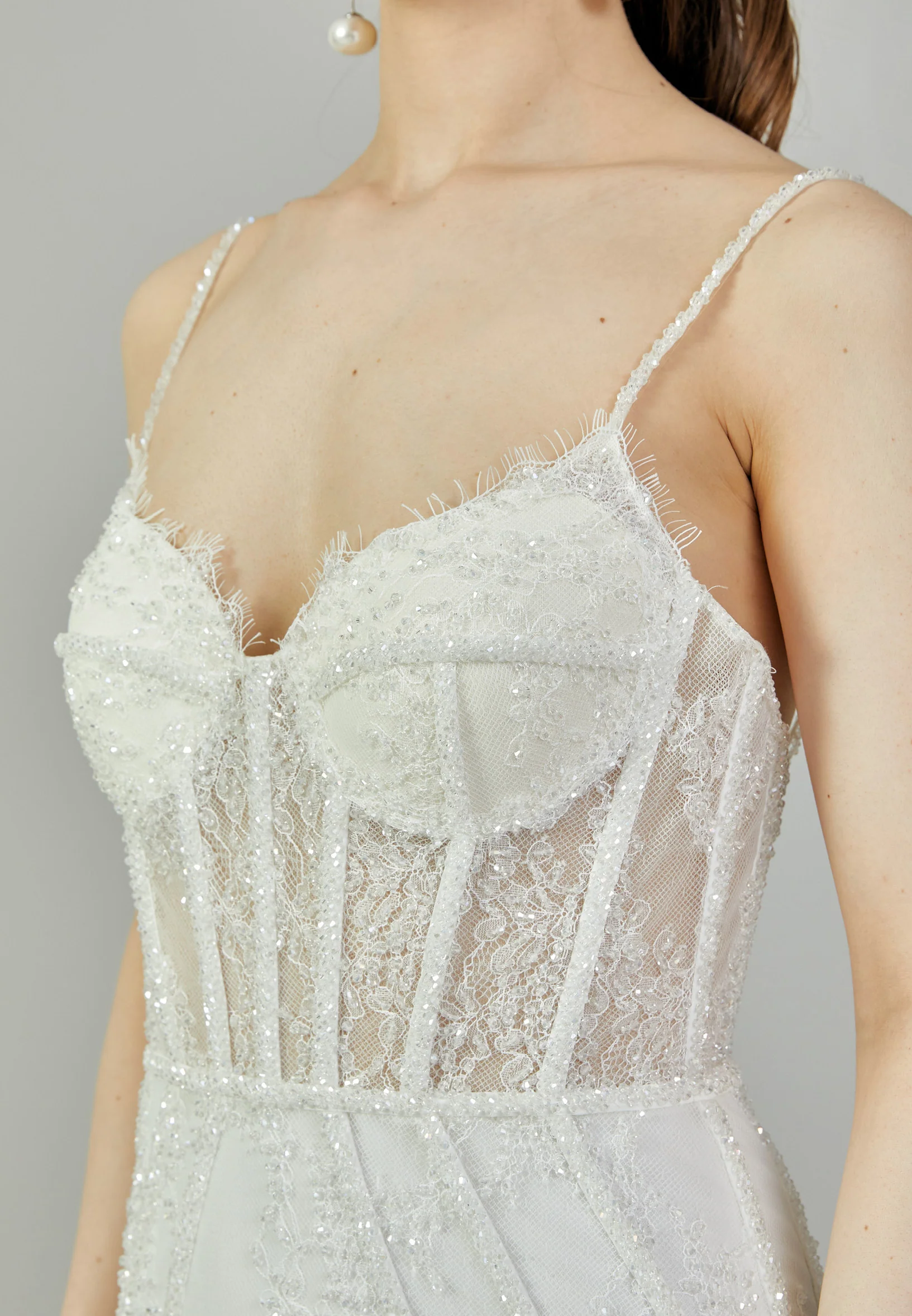 Sleeveless Maxi Lace Regular Wedding Dress rlb1788 - Image 4