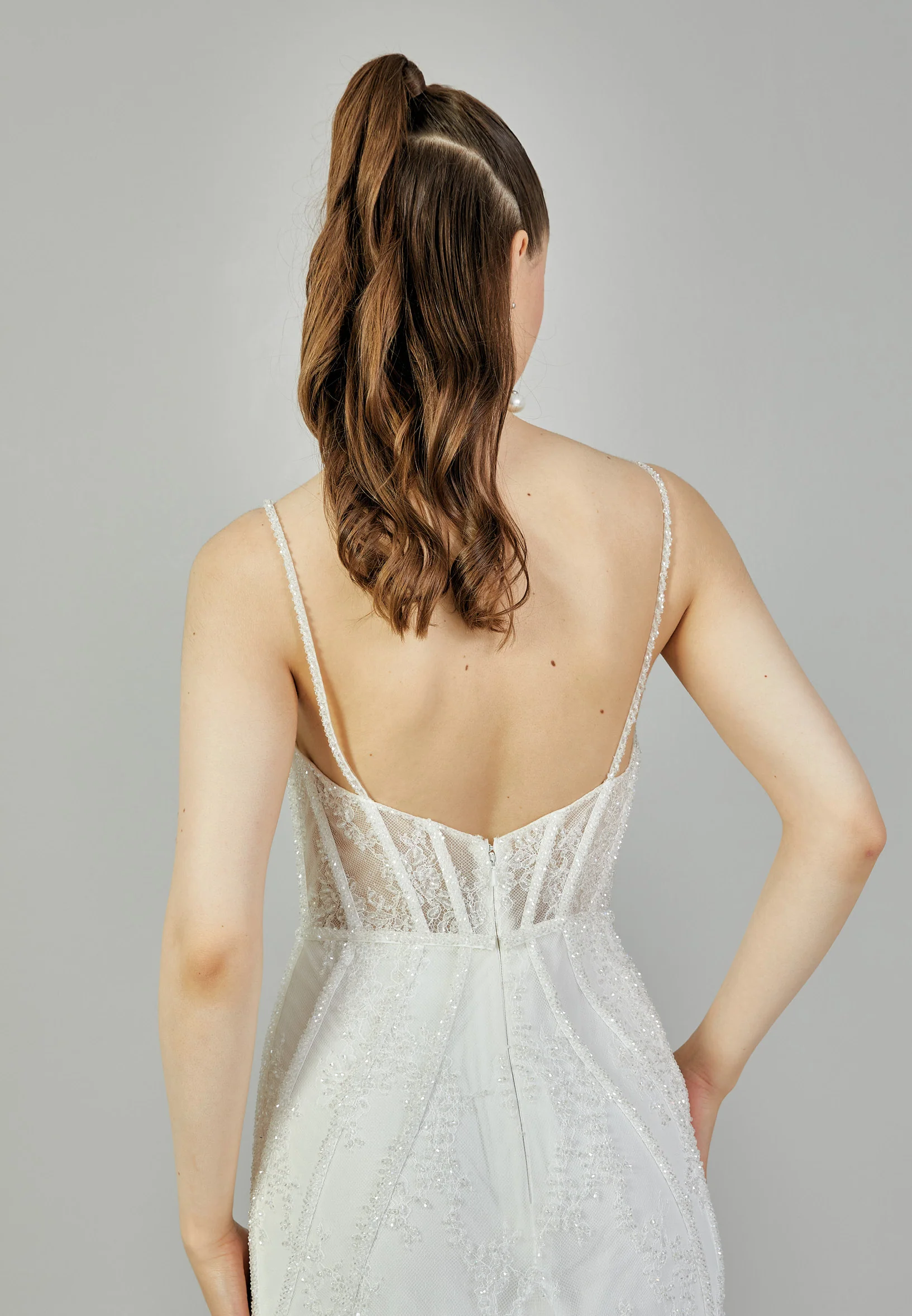 Sleeveless Maxi Lace Regular Wedding Dress rlb1788 - Image 8