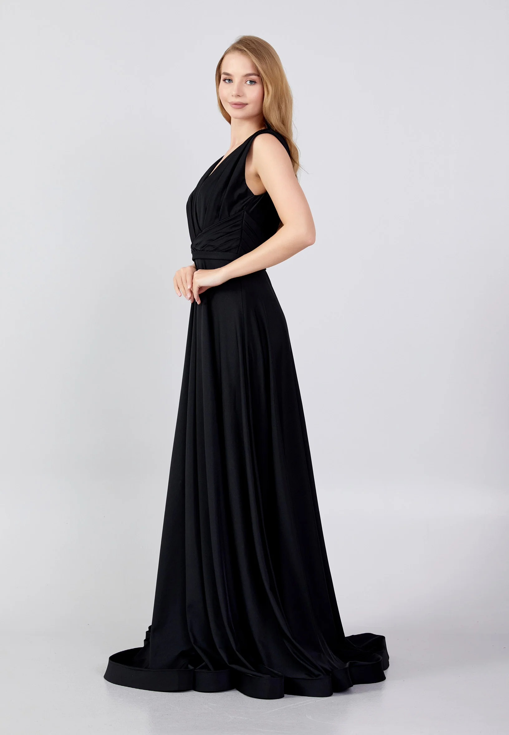 Sleeveless Maxi Lycra Column Regular Evening Dress swr5117 - Image 3