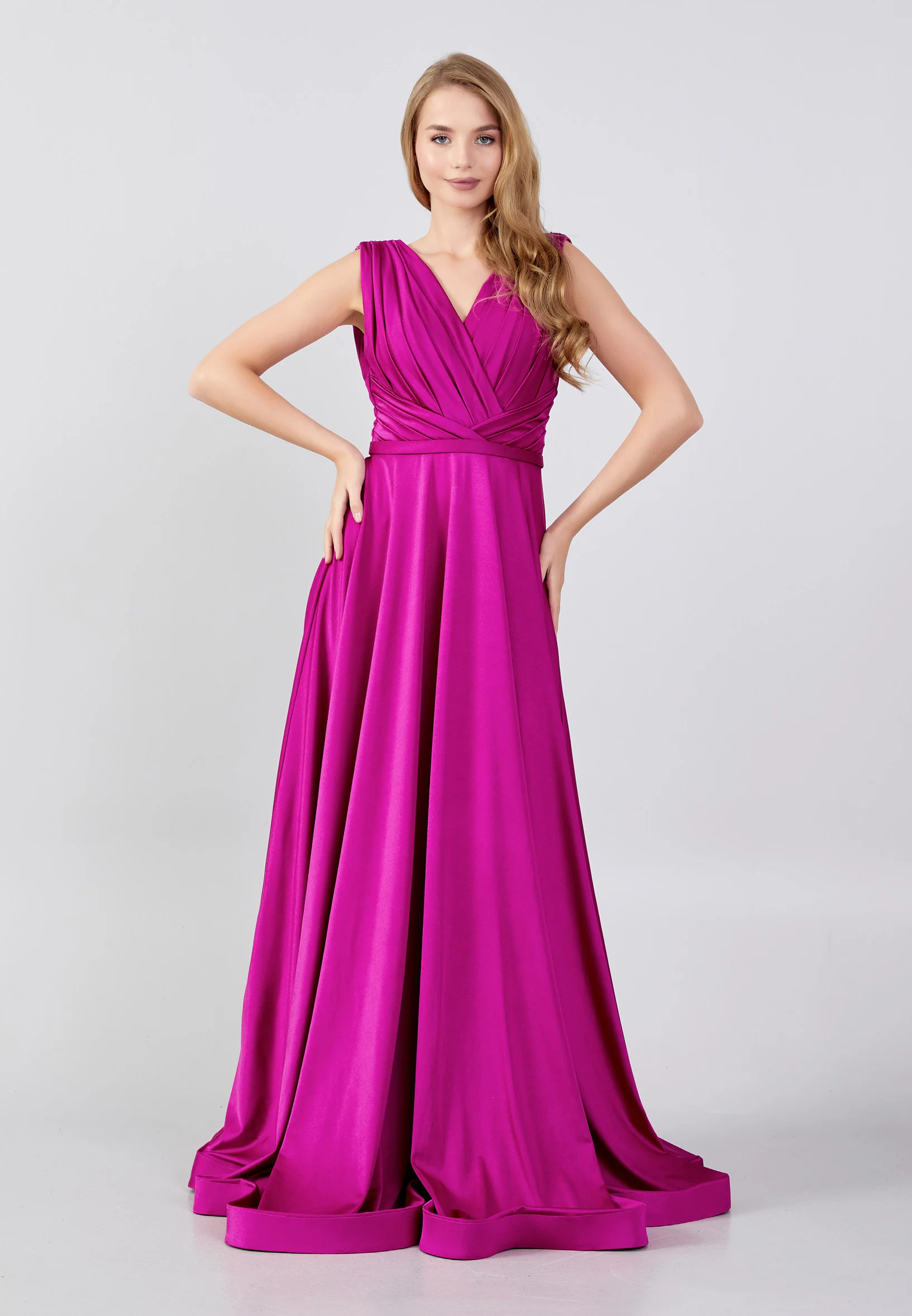Sleeveless Maxi Lycra Column Regular Evening Dress swr5117 - Image 5