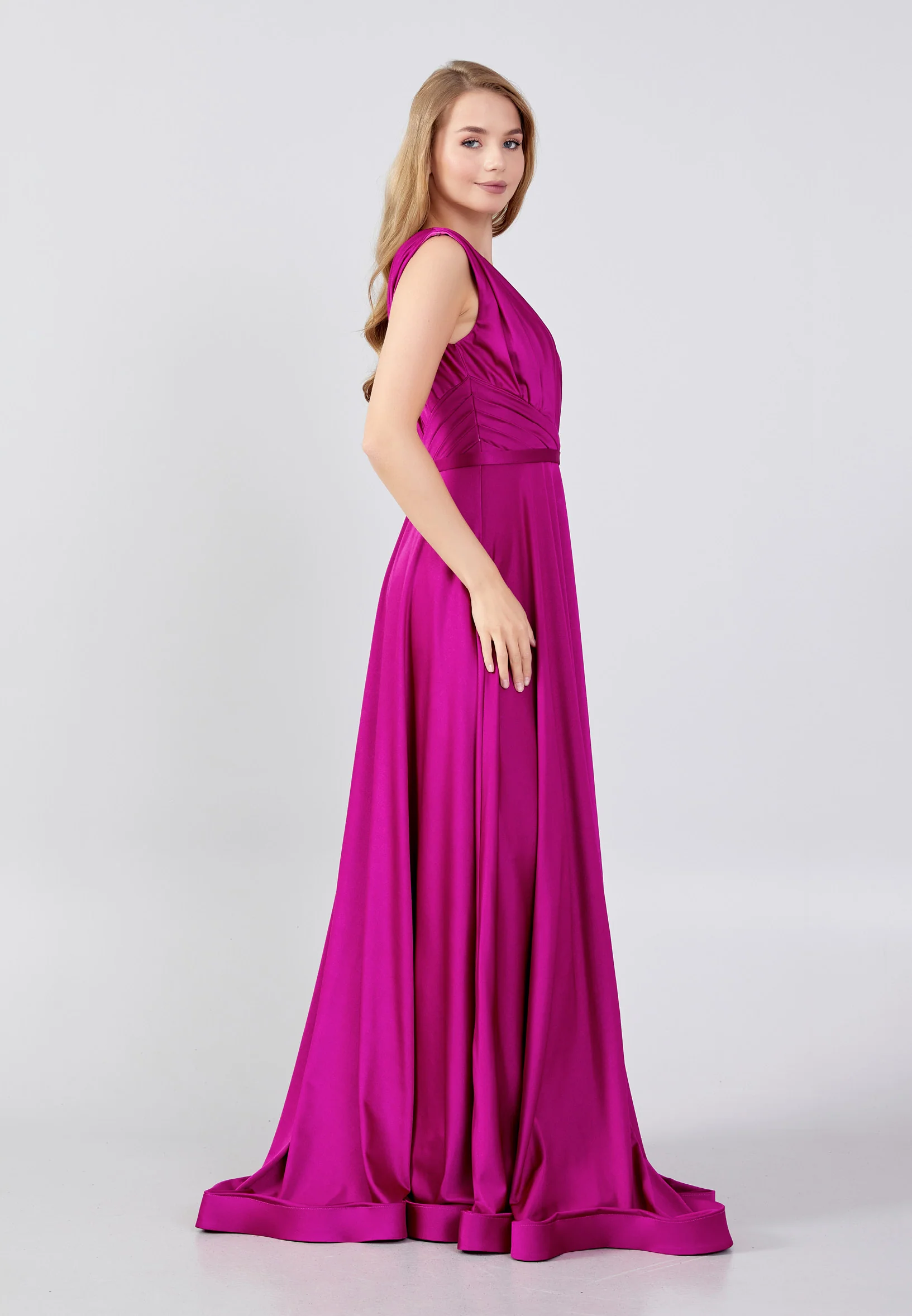 Sleeveless Maxi Lycra Column Regular Evening Dress swr5117 - Image 7