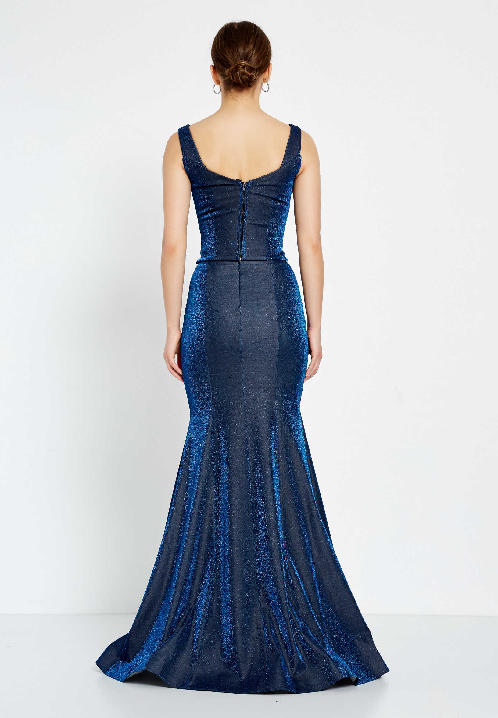 Sleeveless Maxi Lycra Fit & Flare Regular Evening Dress drd9049 - Image 7