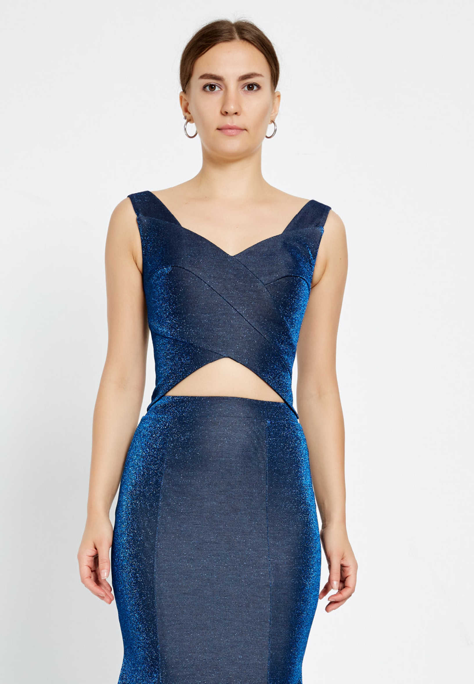 Sleeveless Maxi Lycra Fit & Flare Regular Evening Dress drd9049 - Image 8