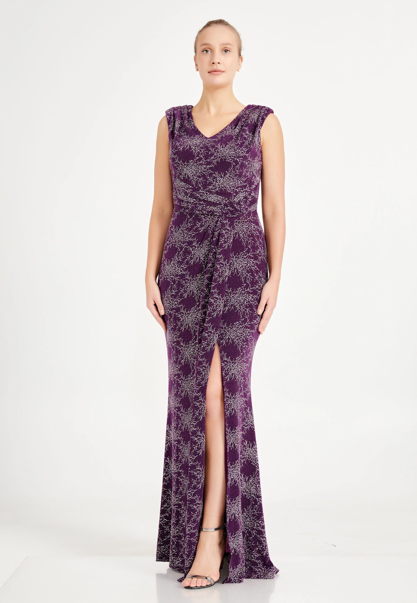Sleeveless Maxi Lycra Mermaid Plus Size Wedding Guest Dress frc6445-b - Image 11