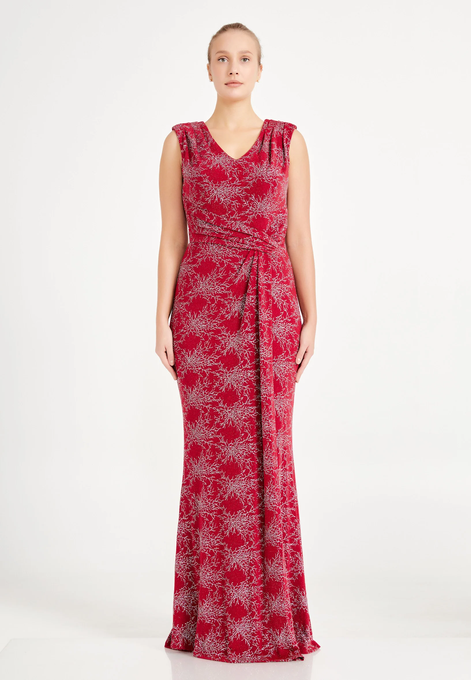 Sleeveless Maxi Lycra Mermaid Plus Size Wedding Guest Dress frc6445-b - Image 13