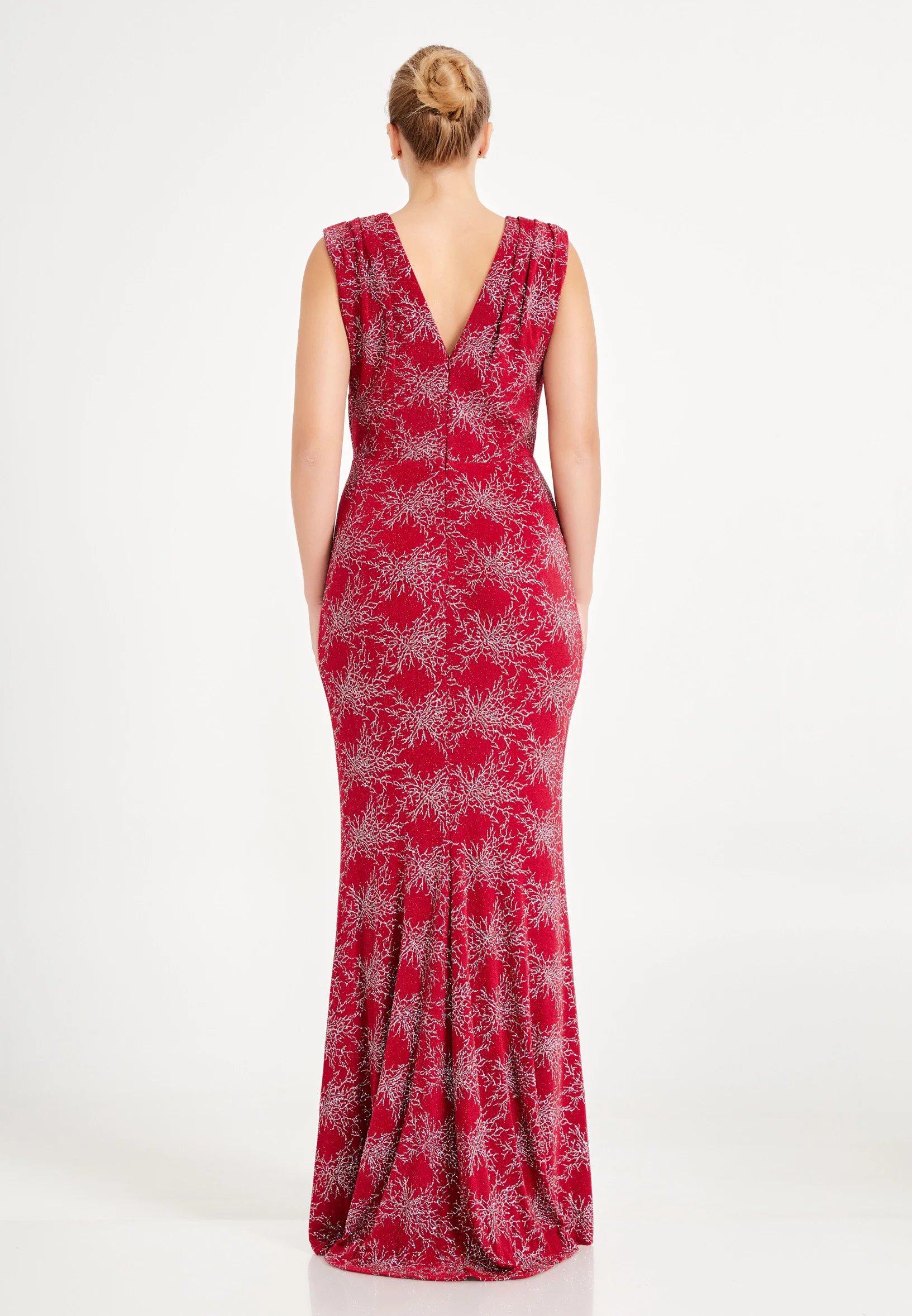 Sleeveless Maxi Lycra Mermaid Plus Size Wedding Guest Dress frc6445-b - Image 14
