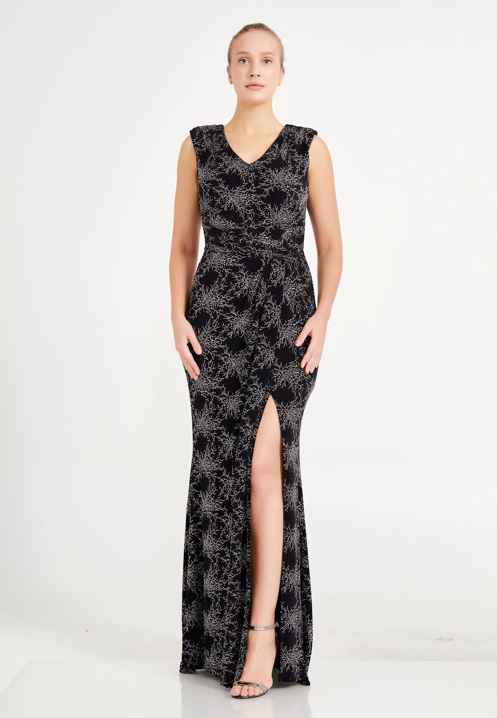 Sleeveless Maxi Lycra Mermaid Plus Size Wedding Guest Dress frc6445-b - Image 3