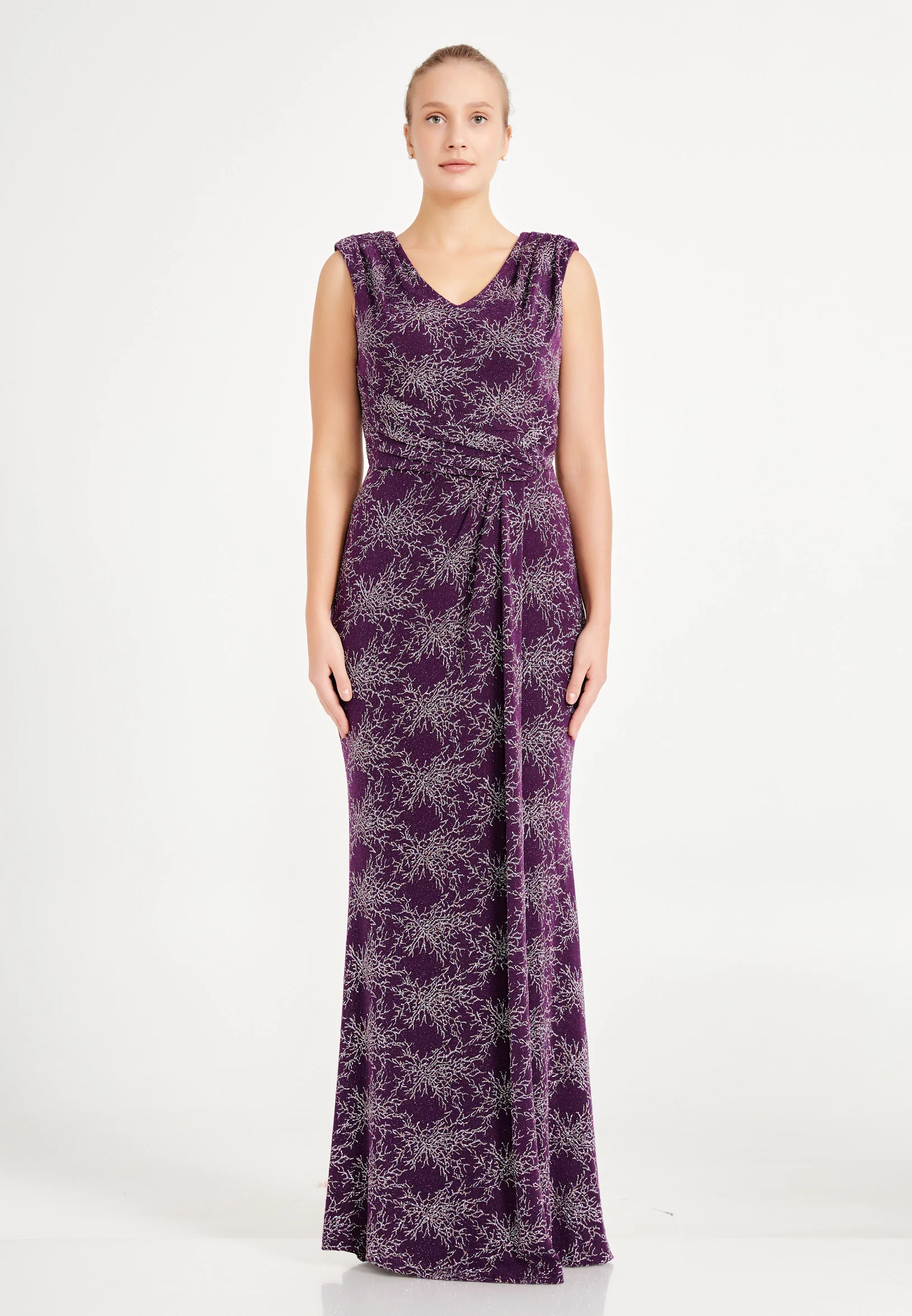 Sleeveless Maxi Lycra Mermaid Plus Size Wedding Guest Dress frc6445-b - Image 9