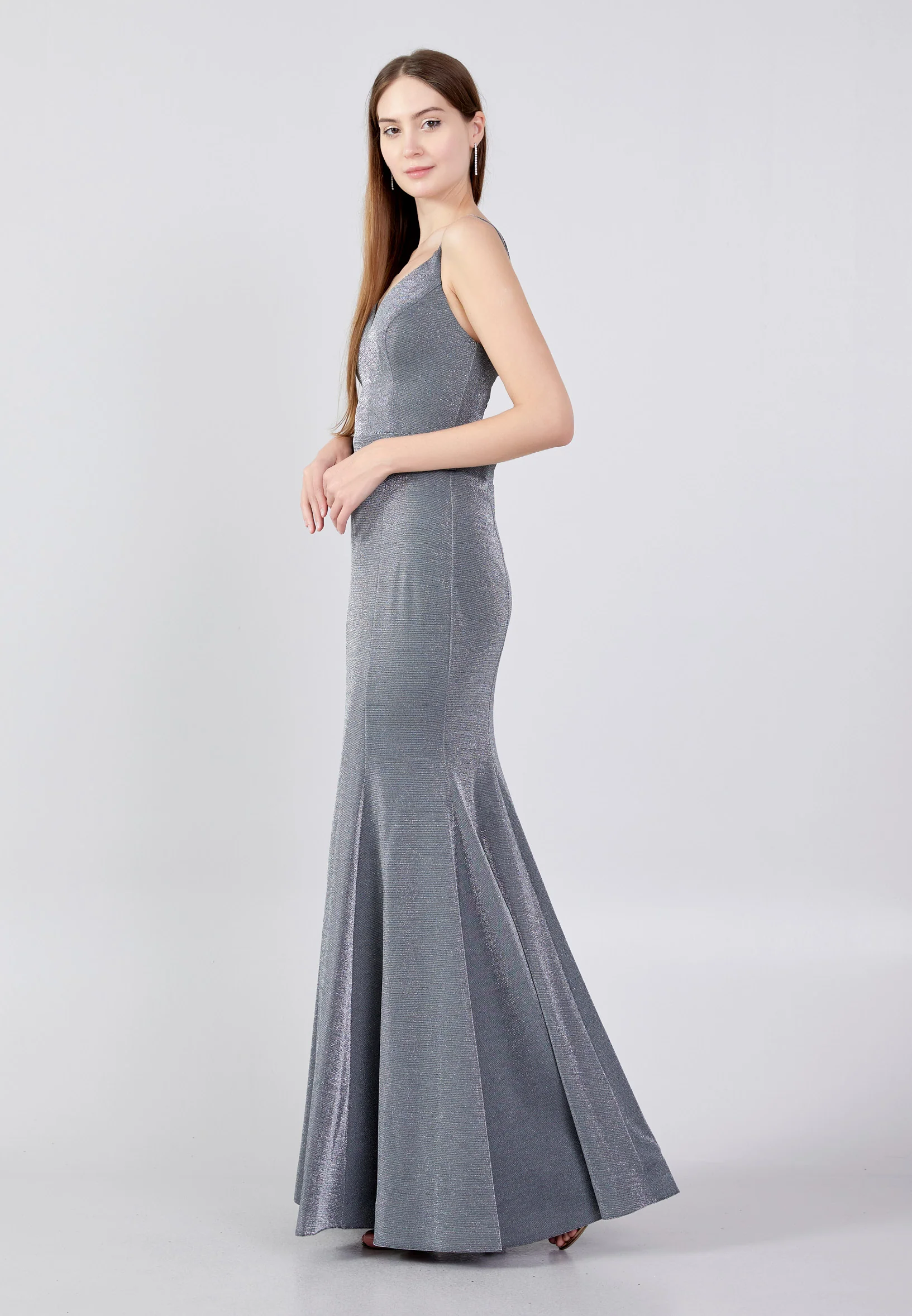 Sleeveless Maxi Lycra Mermaid Regular Wedding Guest Dress drd9021-ab - Image 3