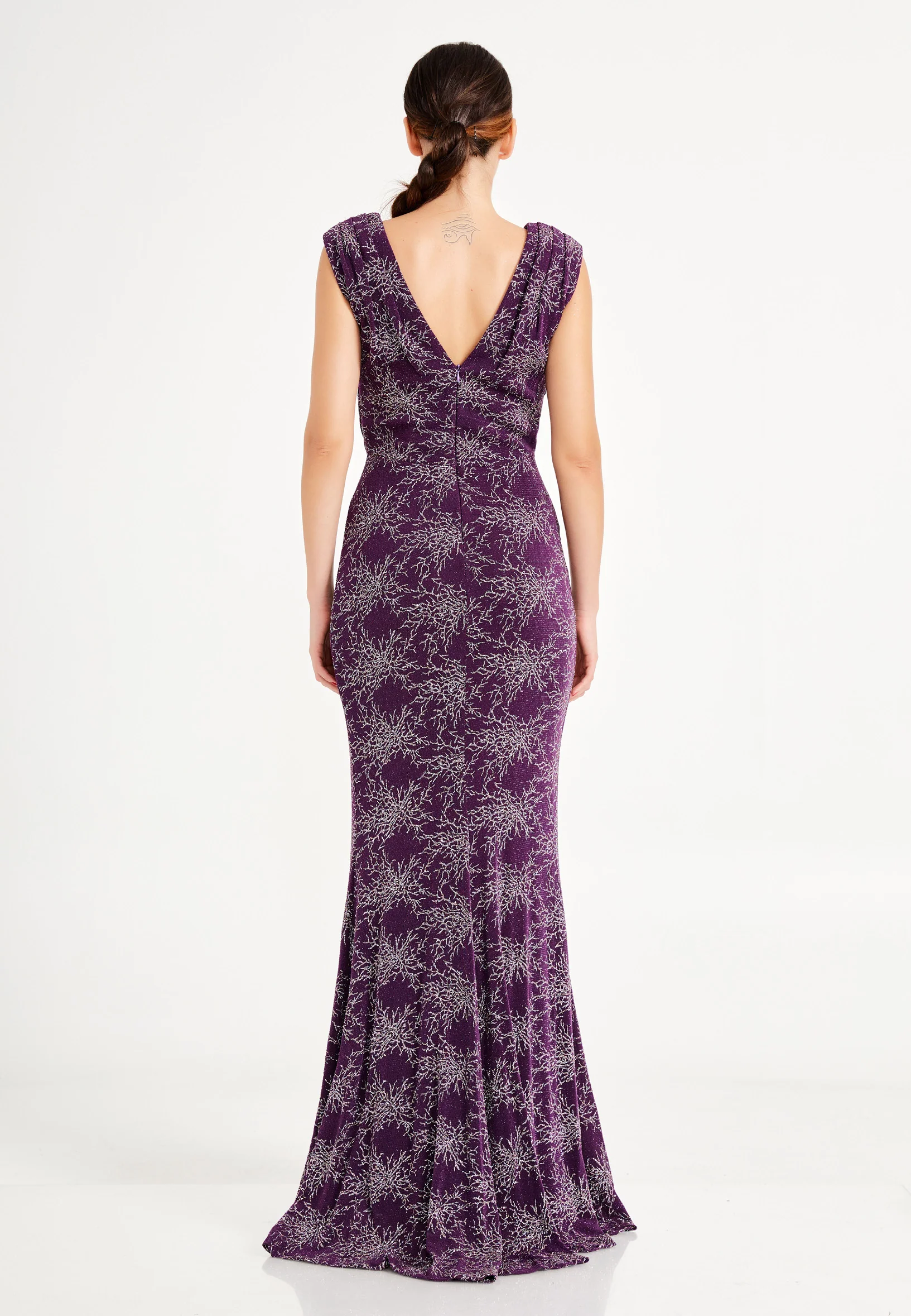 Sleeveless Maxi Lycra Mermaid Regular Wedding Guest Dress frc6445 - Image 14