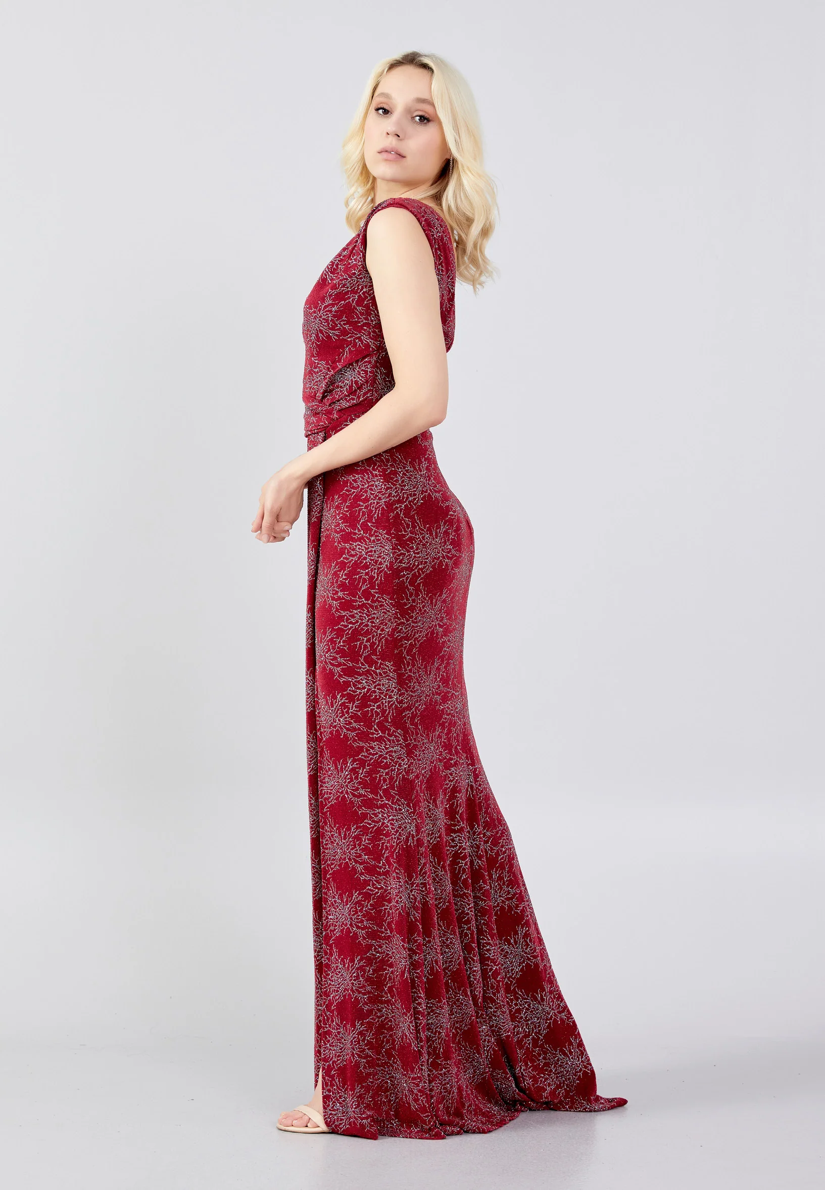 Sleeveless Maxi Lycra Mermaid Regular Wedding Guest Dress frc6445 - Image 19