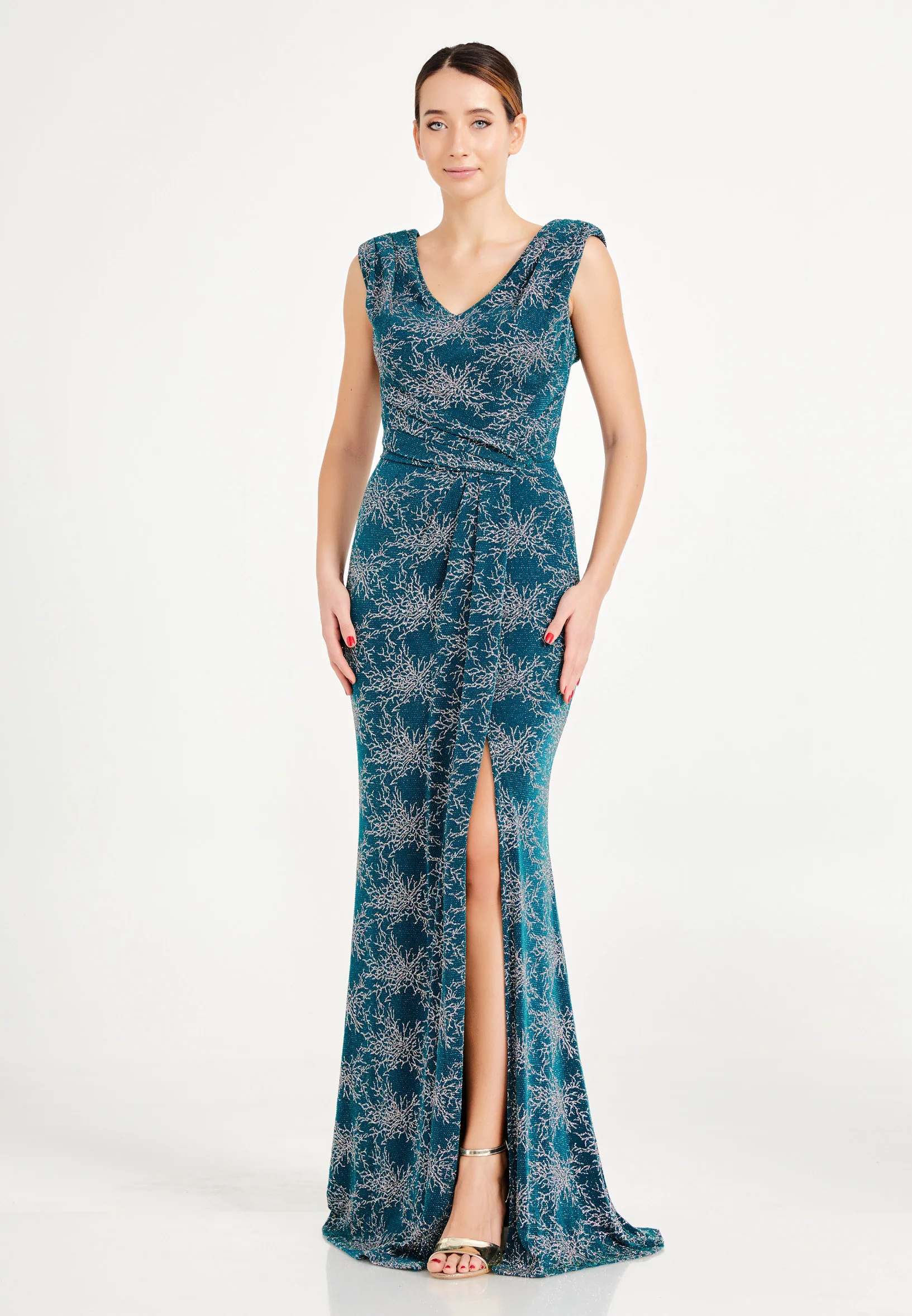 Sleeveless Maxi Lycra Mermaid Regular Wedding Guest Dress frc6445 - Image 7