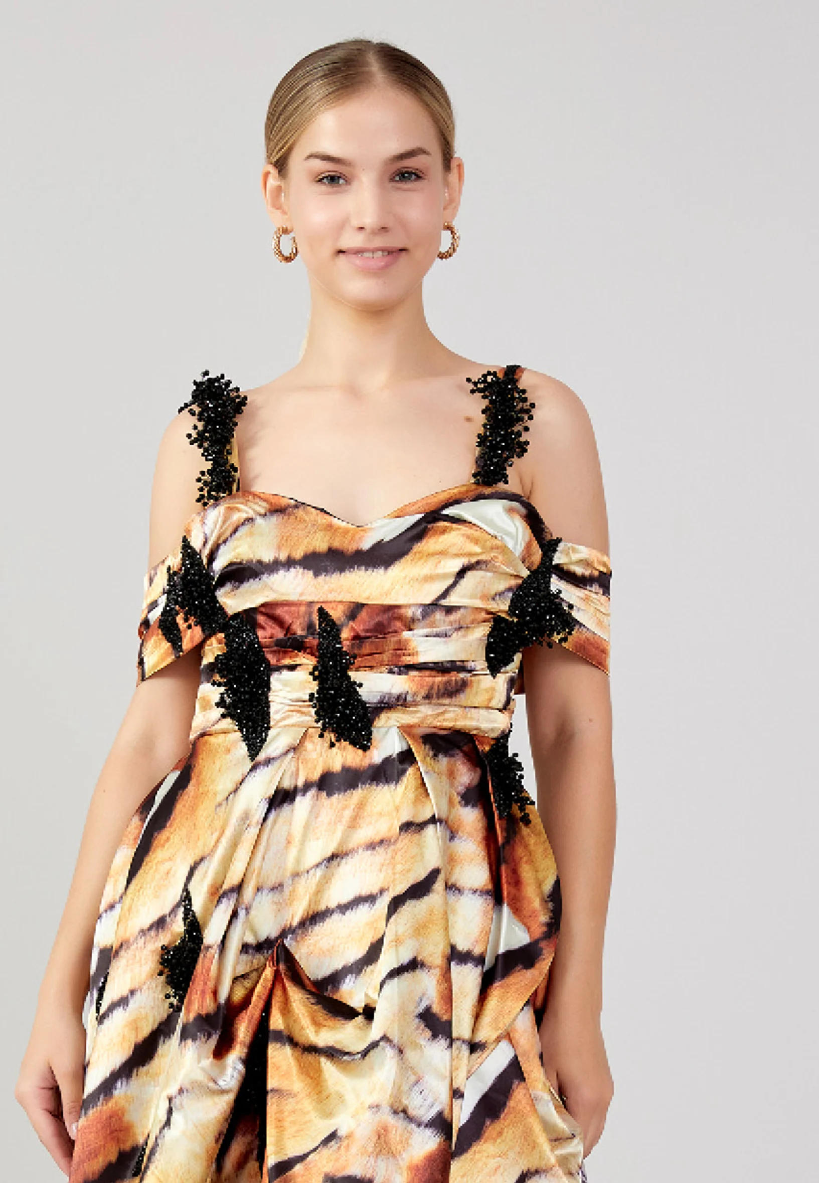 Sleeveless Maxi Polyester A - Line Plus Size Prom Dress mtn2284-b - Image 8