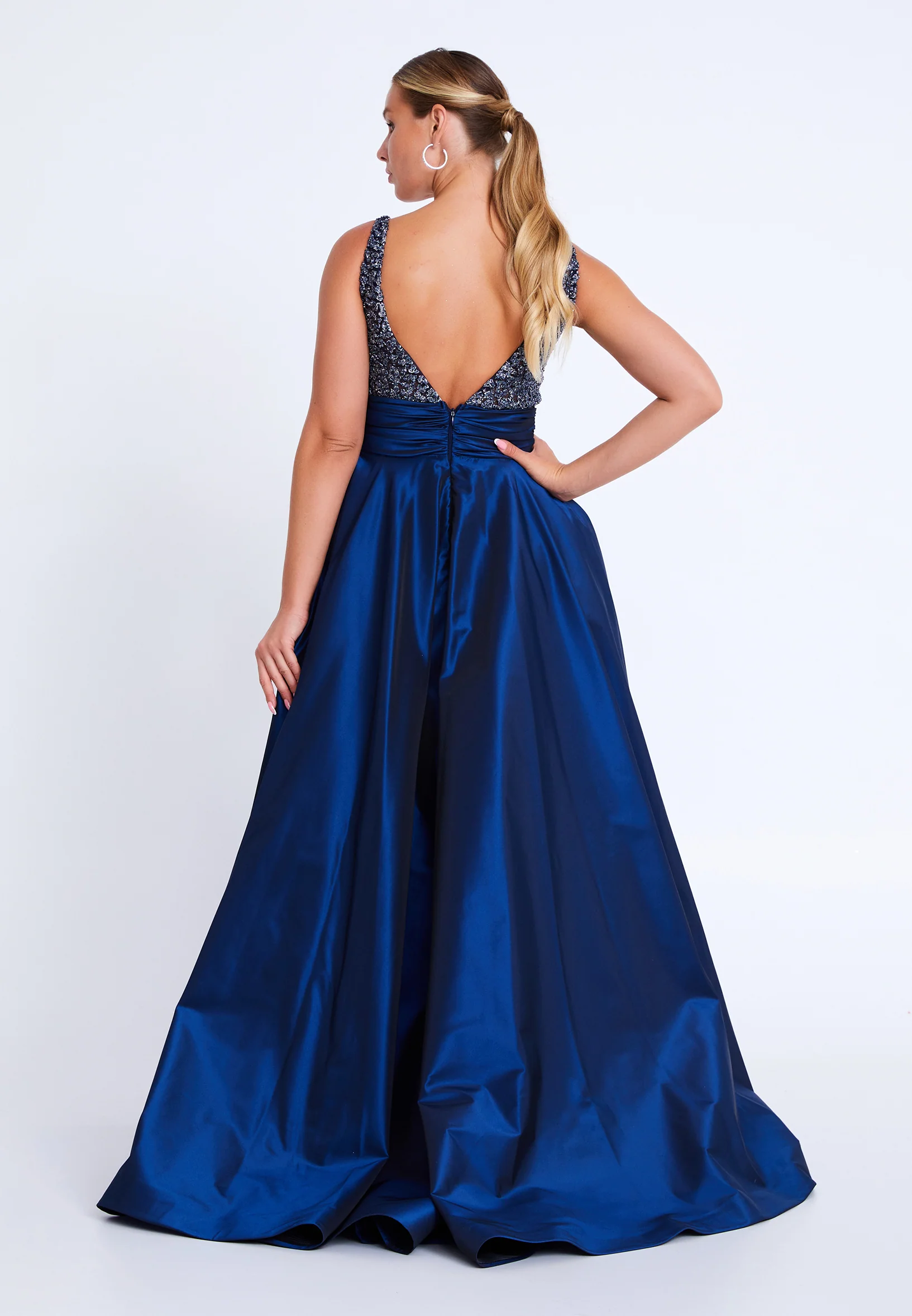 Sleeveless Maxi Polyester A - Line Plus Size Wedding Guest Dress aln01523 - Image 10