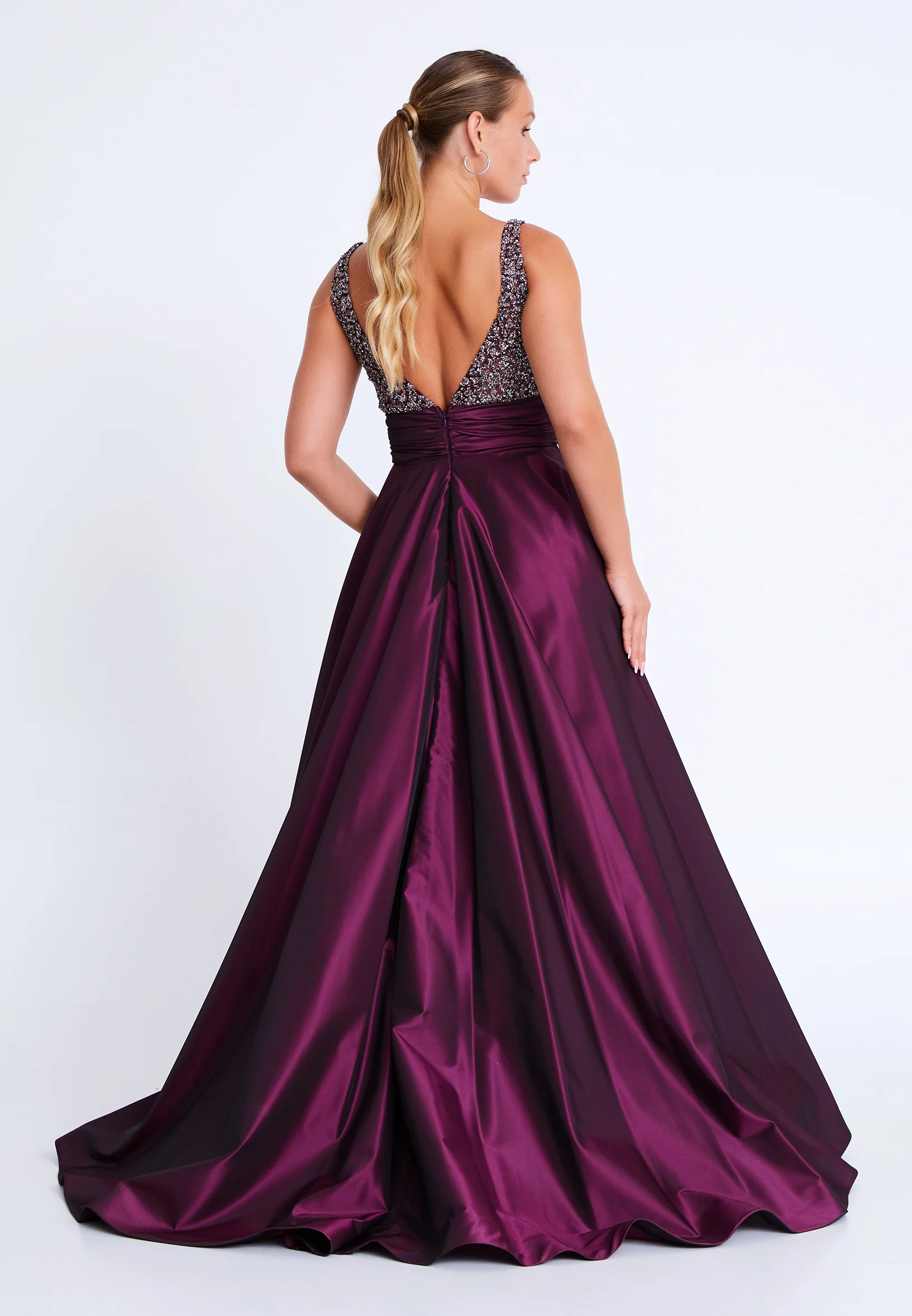 Sleeveless Maxi Polyester A - Line Plus Size Wedding Guest Dress aln01523 - Image 14